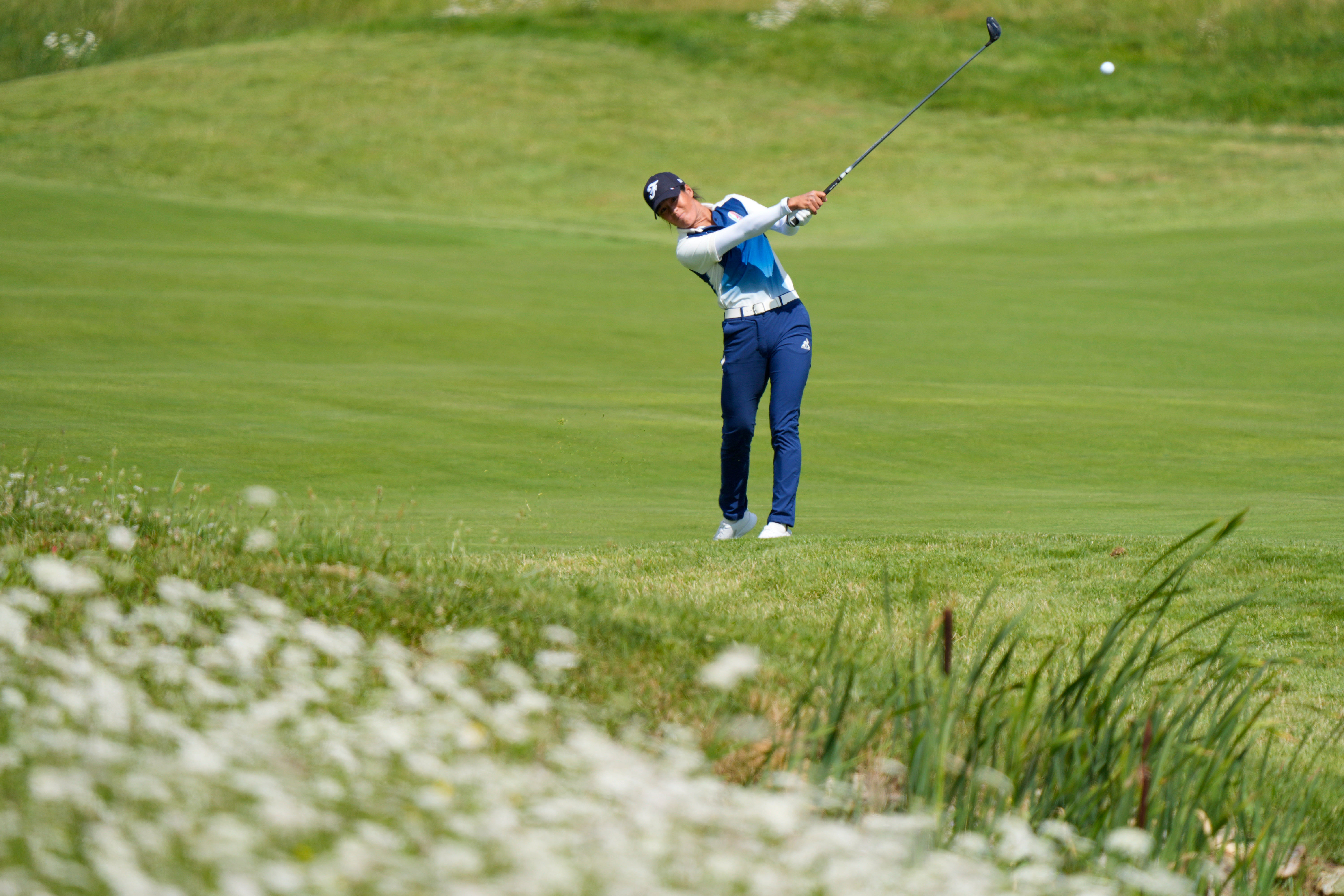 Celine Boutier lost her first-round lead (Imagn)