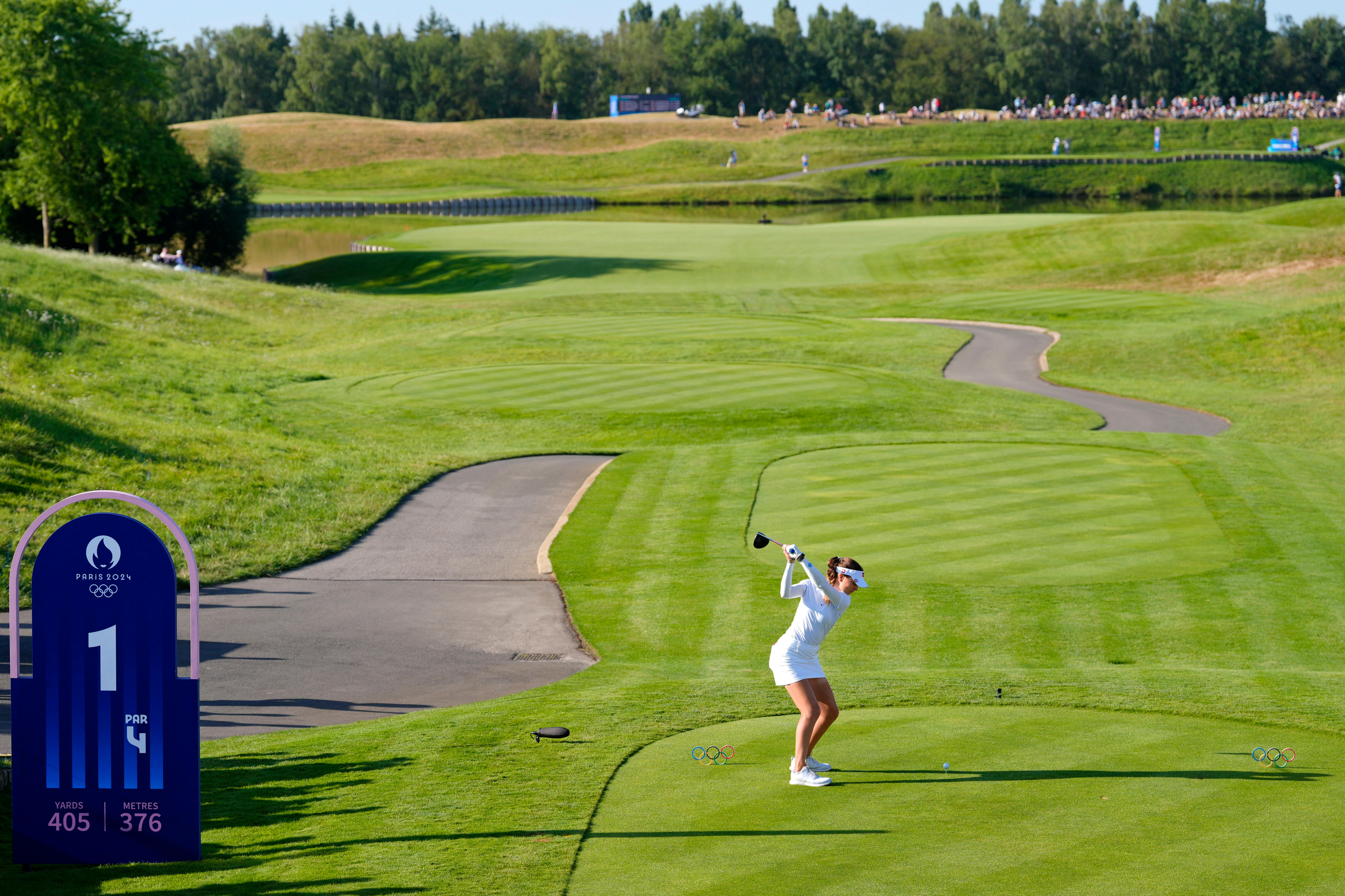 Morgane Metraux at the Olympics: Golf-Womens Stroke Play Round 2 - Source: Imagn