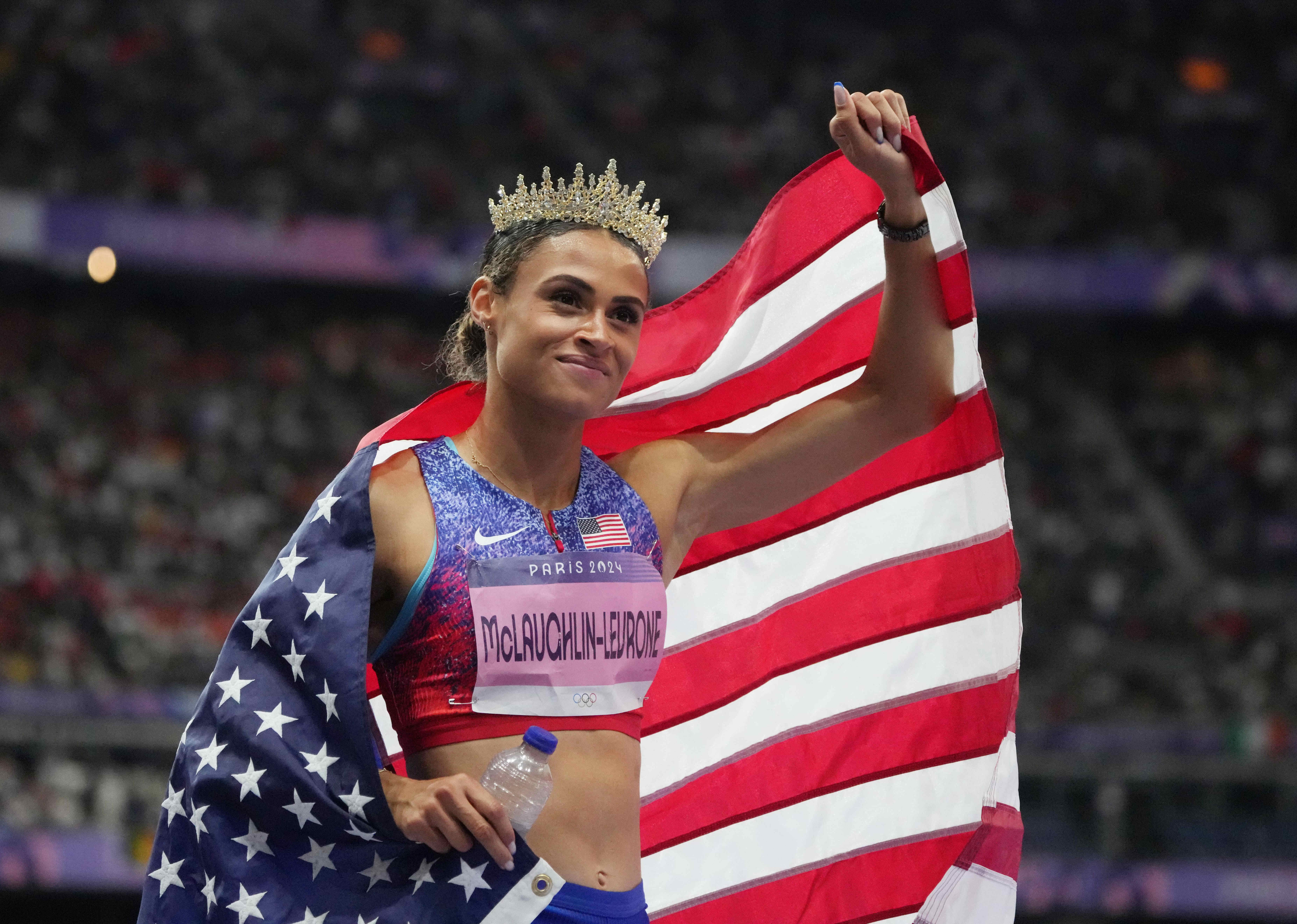 Sydney McLaughlin-Levrone shined on the Olympic stage in the women&#039;s 400m hurdles event.