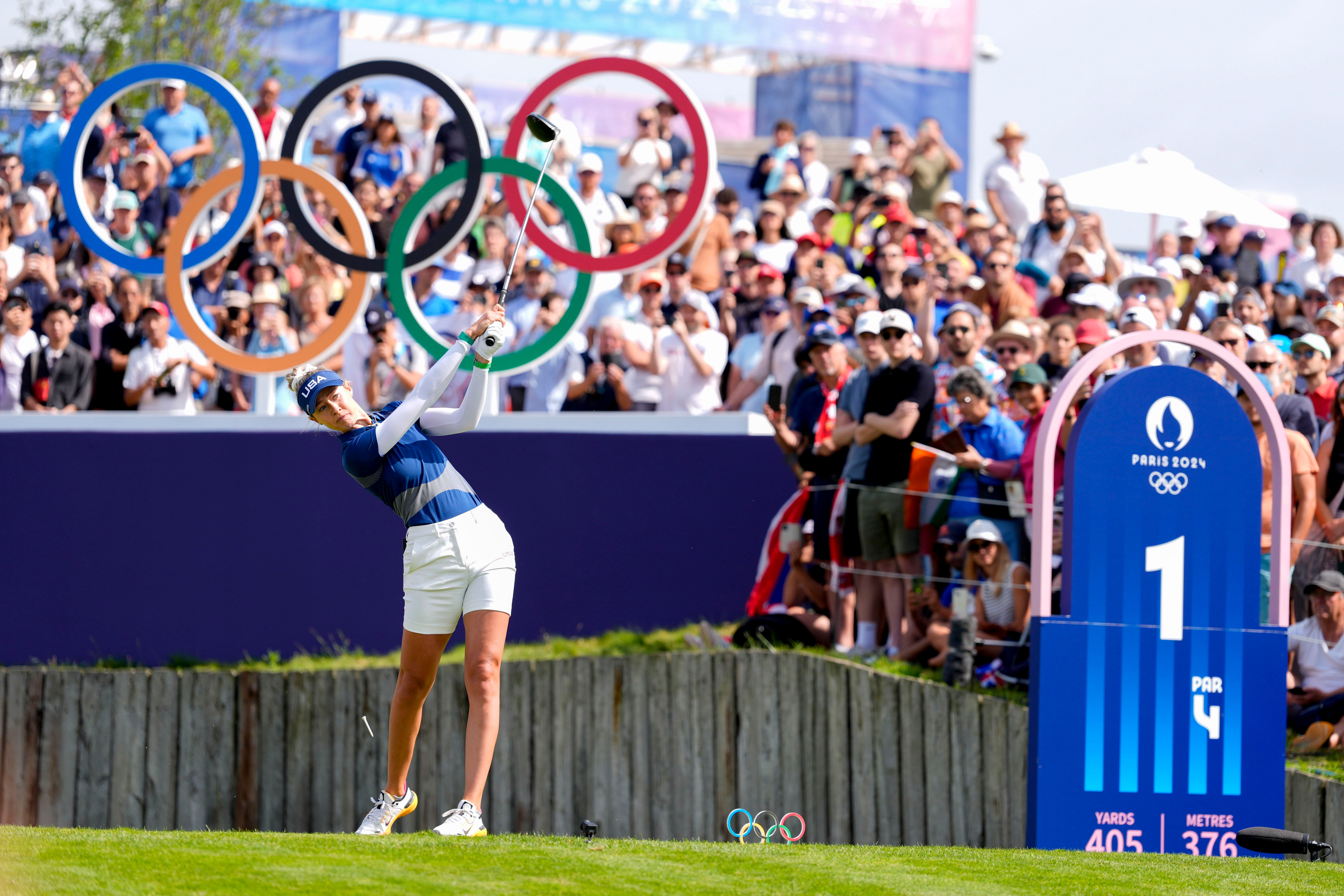 Where did Nelly Korda end Round 3 at Paris Olympics 2024? Leaderboard