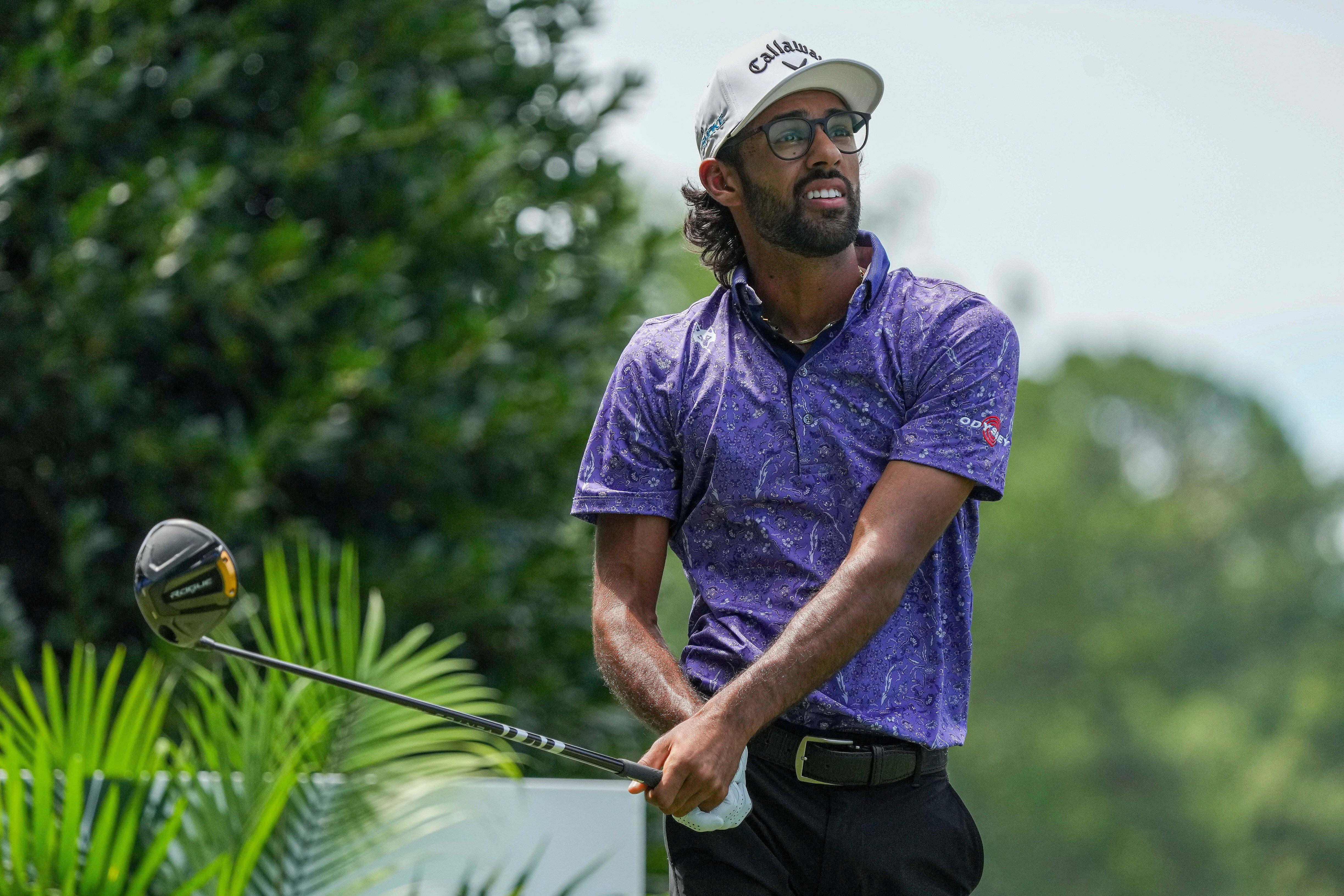 Akshay Bhatia at the PGA: Wyndham Championship - First Round (Source: Imagn)