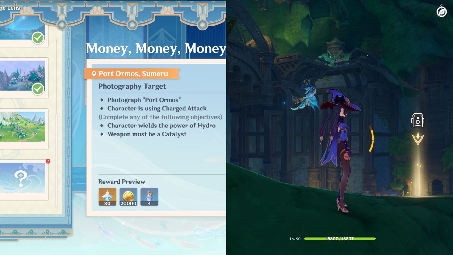 Money, Money, Money location and rewards (Image via HoYoverse)