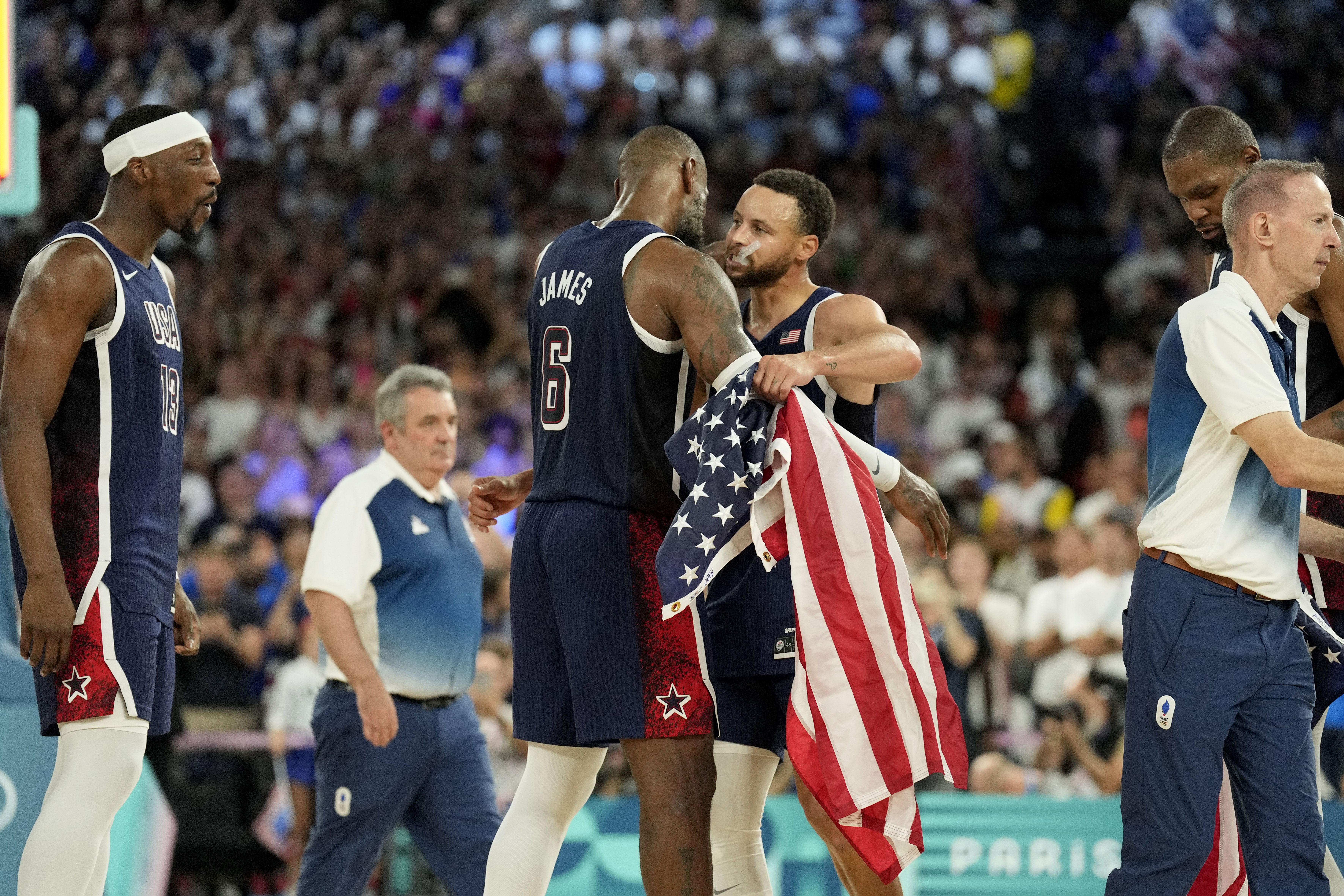 LeBron James and Stephen Curry for USA Basketball Men&#039;s Olympic Team - Source: Imagn