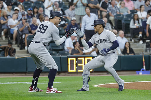 Aaron Judge and Juan Soto are putting up a historic season as teammamtes for the New York Yankees (Photo: Credit: IMAGN)