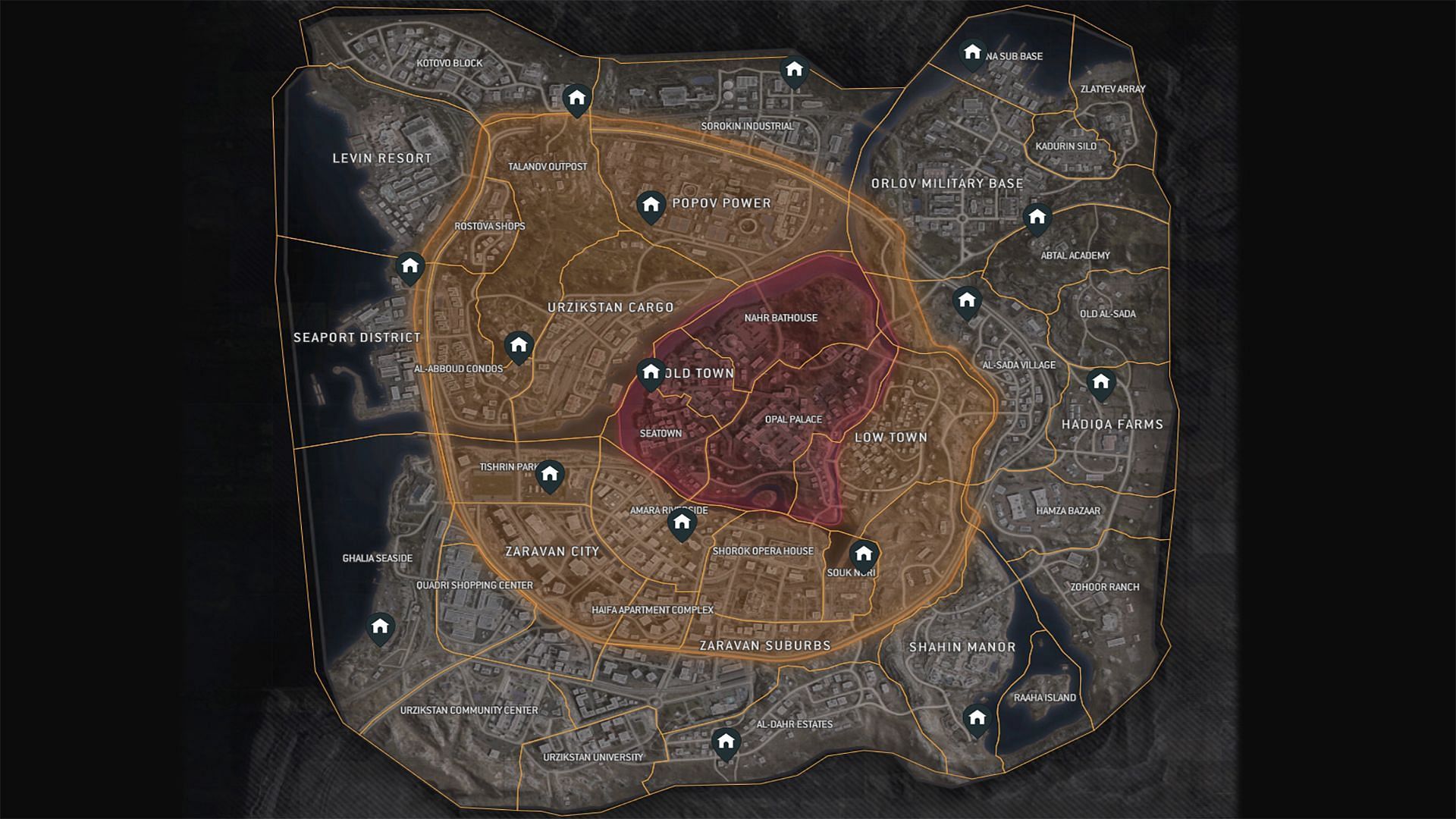 All Hellhound Dog House locations to unlock the secret &quot;You can pet the dog&quot; achievement in MW3 Zombies (Image via mapgenie.io, Activision)