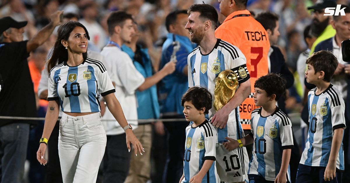 Lionel Messi, Antonela Roccuzzo and family (image via Getty)