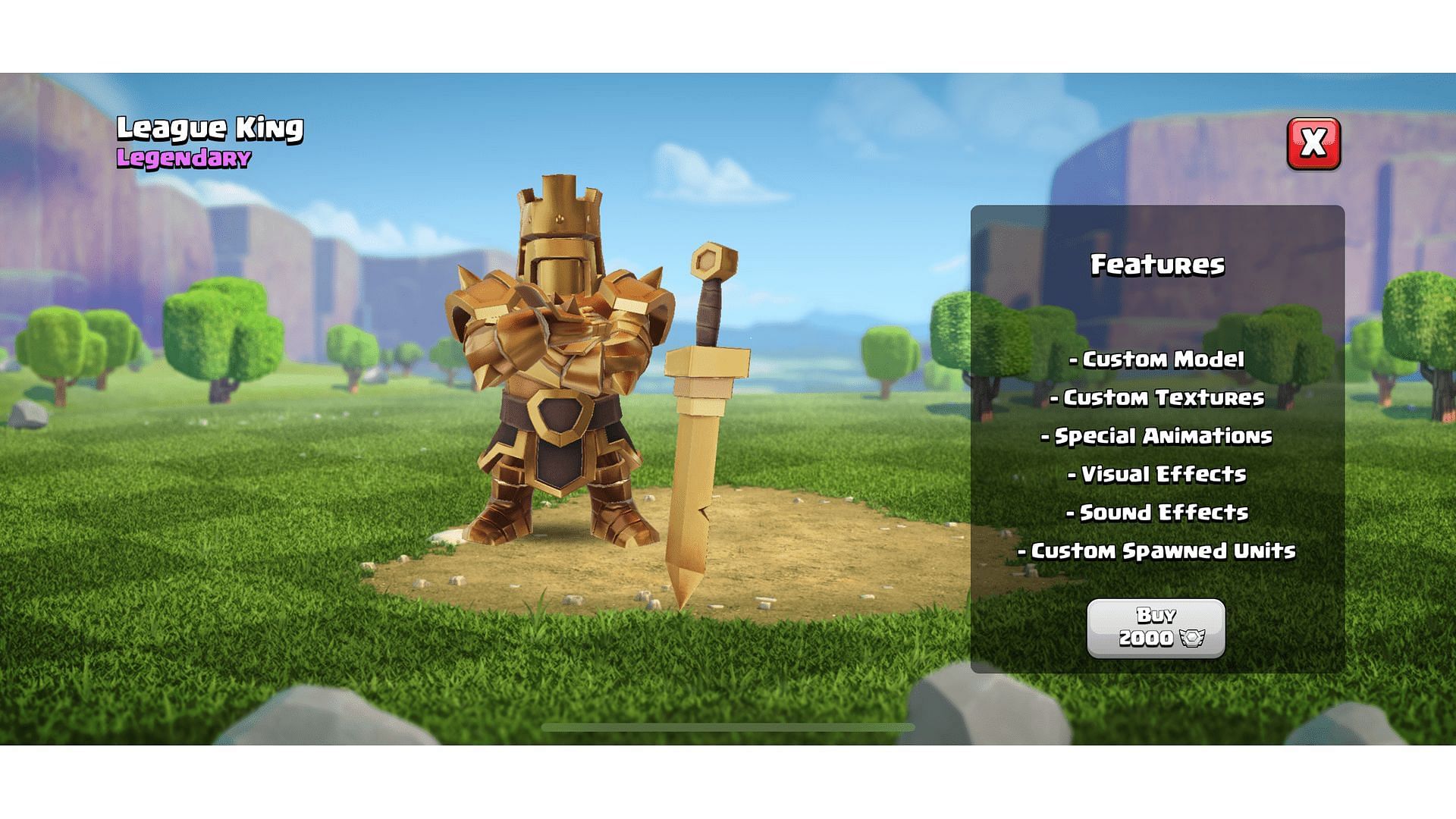 League King skin in the League Shop (Image via Supercell)