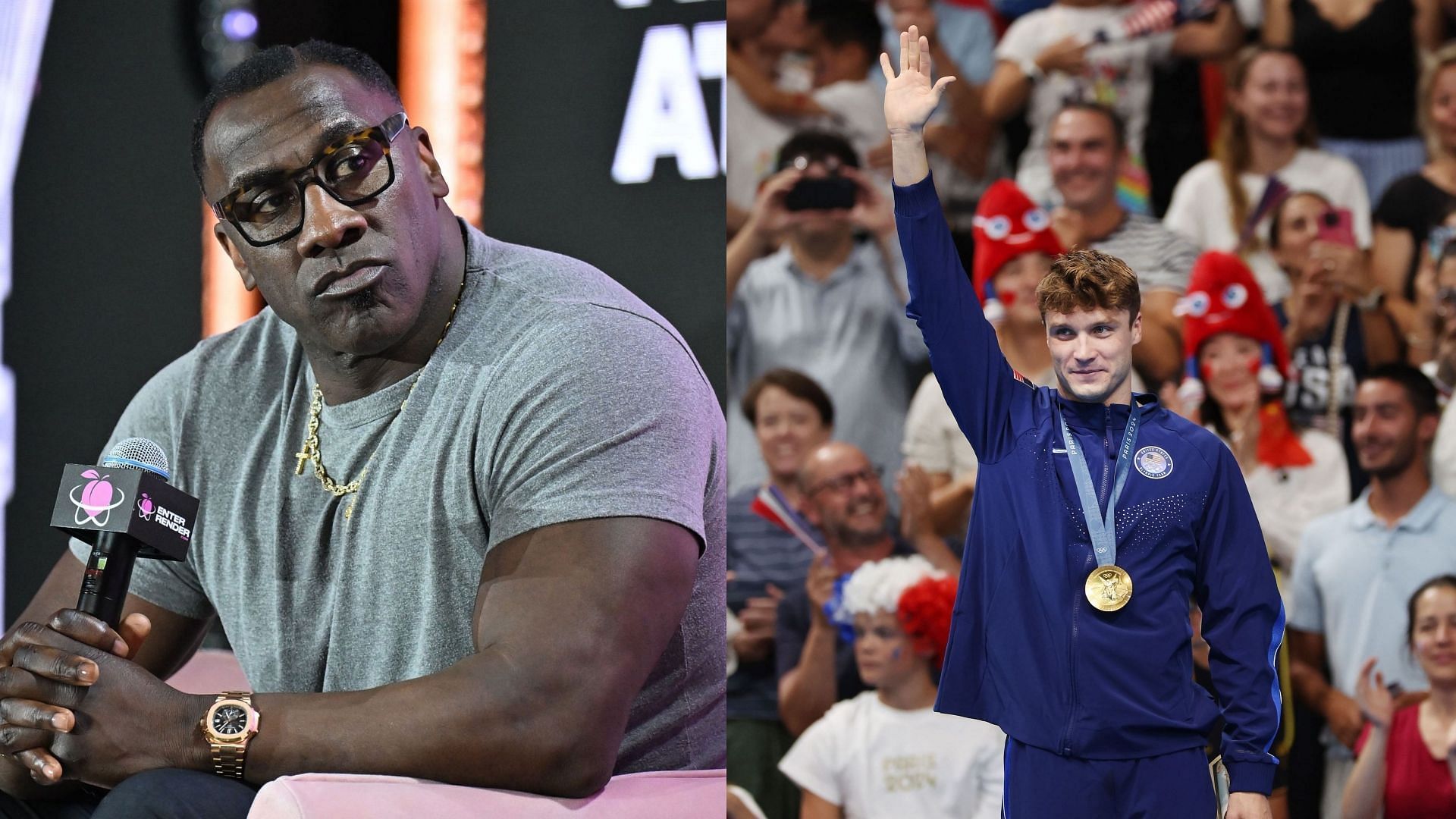 Shannon Sharpe and Bobby Finke (Images via Getty)