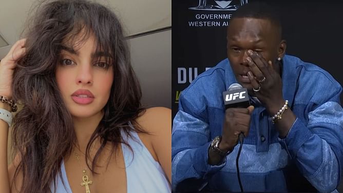 Nina-Marie Daniele reacts to Israel Adesanya getting emotional at UFC 305 presser: "This moment feels like it means more"