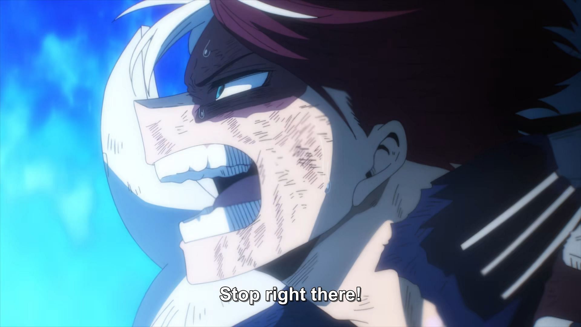 Shoto tries to stop Dabi (Image via Bones)