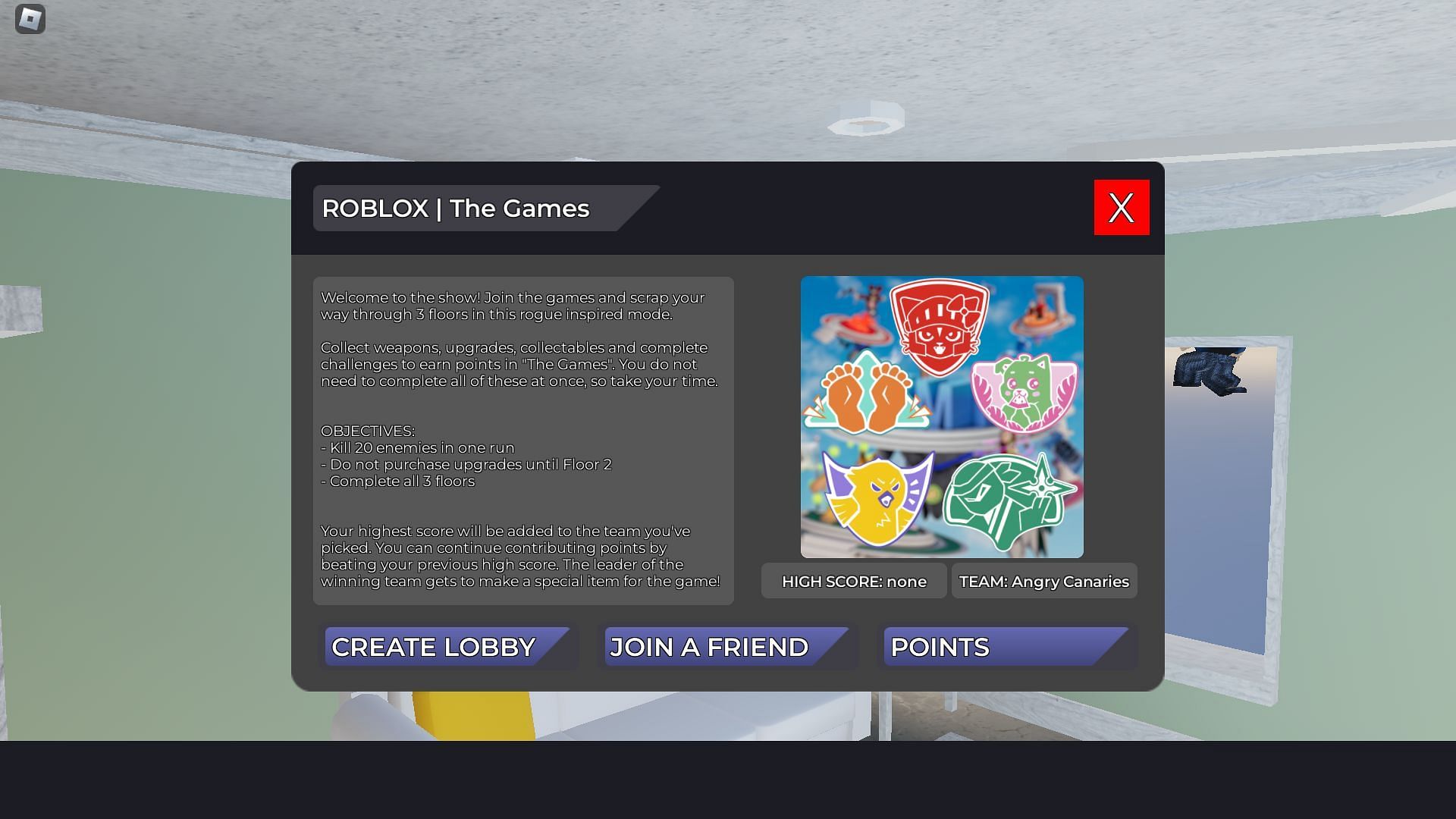 The Games 2024 objectives (Image via Roblox)