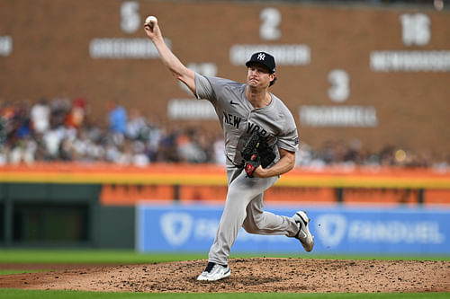 Gerrit Cole is on the mound for the Yankees (Imagn)