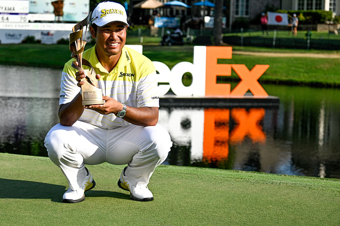WATCH: Hideki Matsuyama drains a 73-footer putt for birdie at BMW Championship