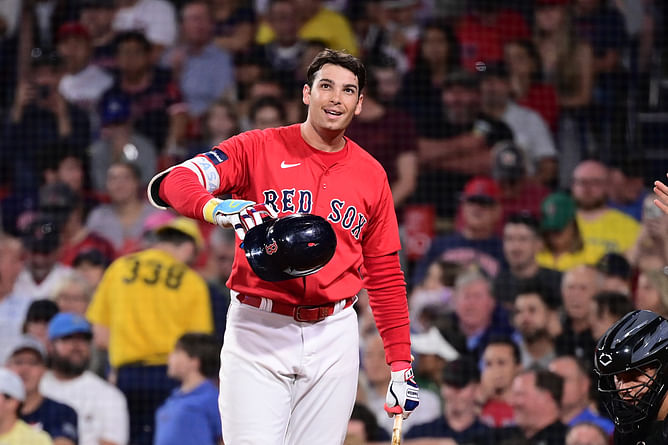 "This dude is a living meme"; "Looking like Spiderman out there" - MLB fans react to masked Triston Casas' hilarious stretching routine