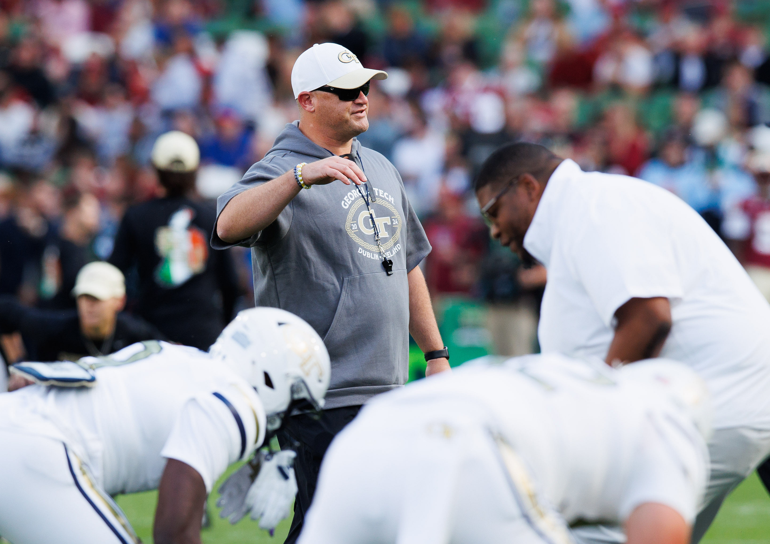 Yellow Jackets head coach Brent Key before the game against Florida State at Aviva Stadium (Source: IMAGN)