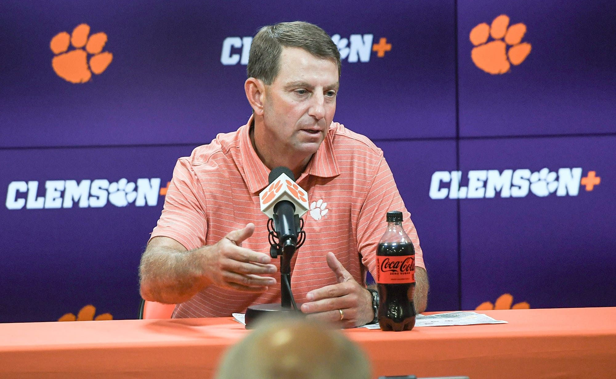 Clemson Coach Dabo Swinney could use a Week 1 upset over Georgia. (Photo Credit: IMAGN)