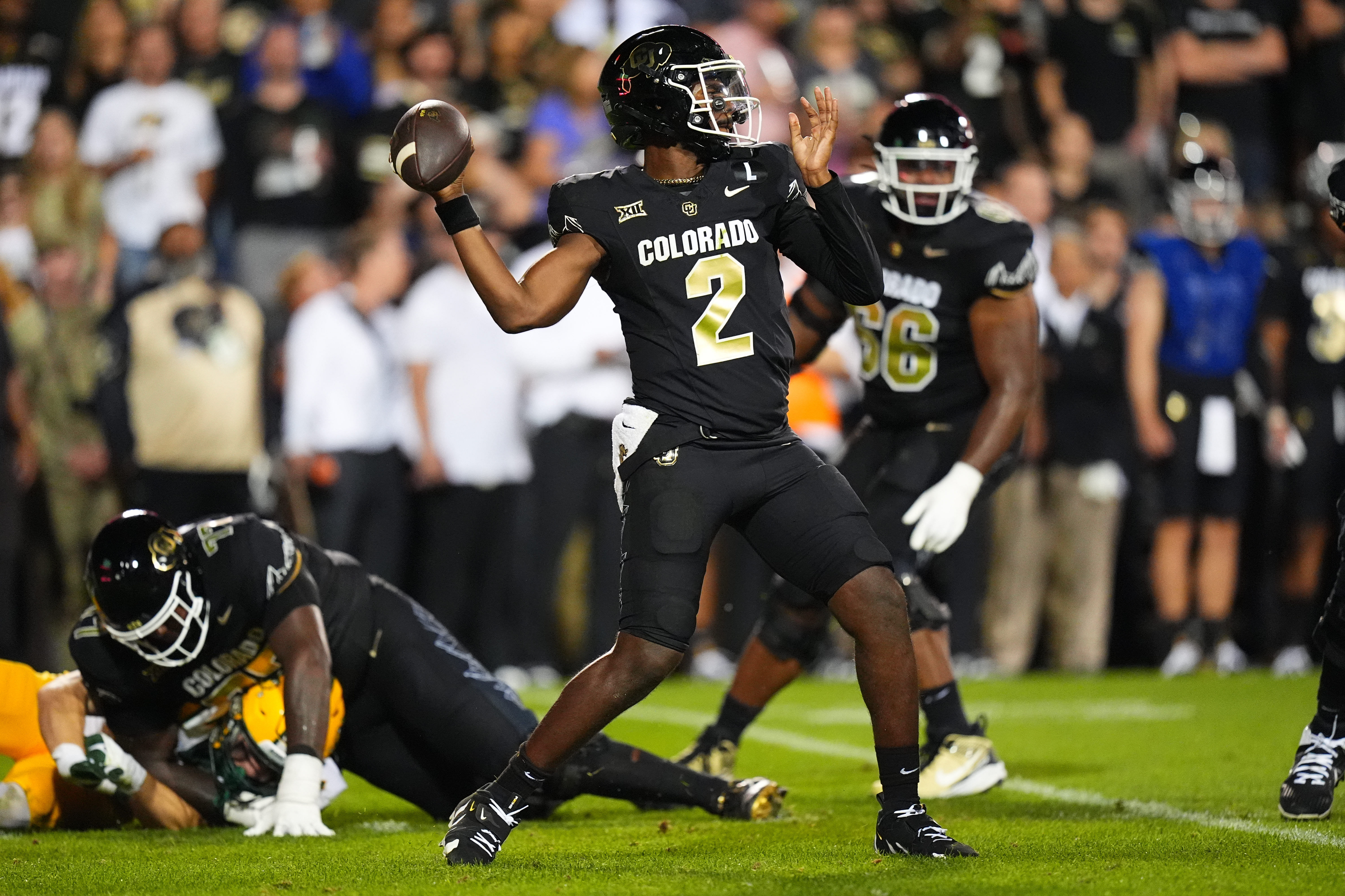 Colorado QB Shedeur Sanders needs five more wins to help the Buffs reach a bowl game in 2024. (Photo Credit: IMAGN)