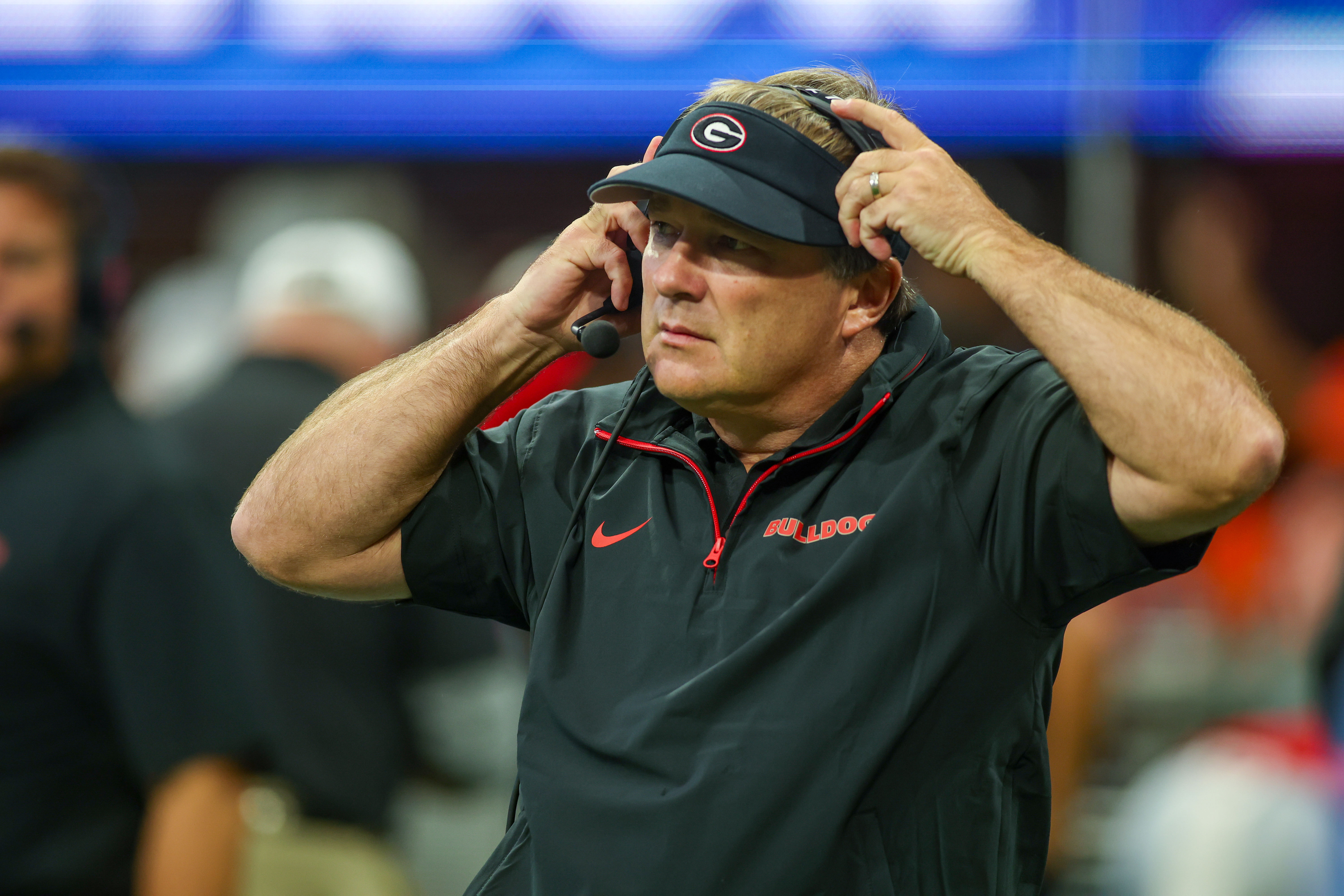 Georgia Bulldogs head coach Kirby Smart on the field - Source: Imagn