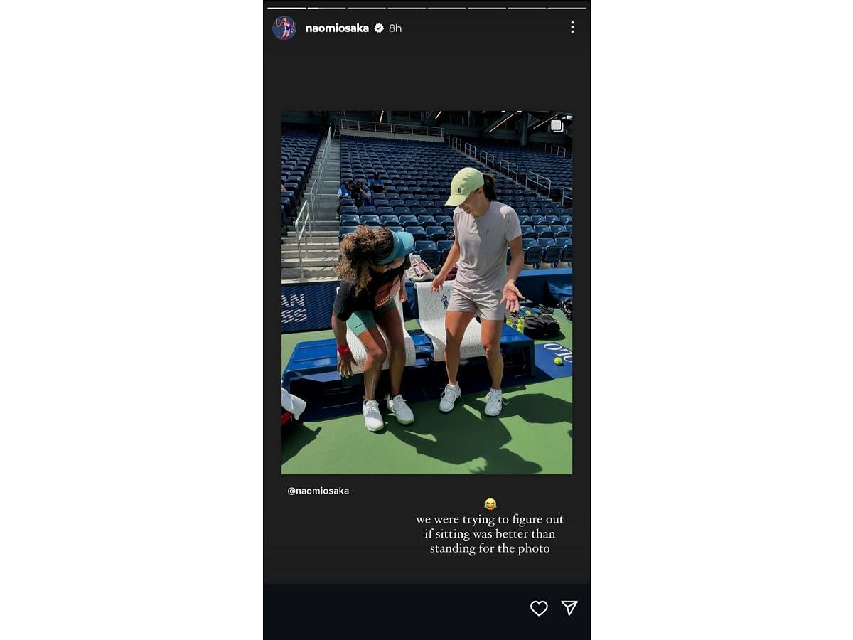 Naomi Osaka's Instagram story (screenshot via @naomiosaka)