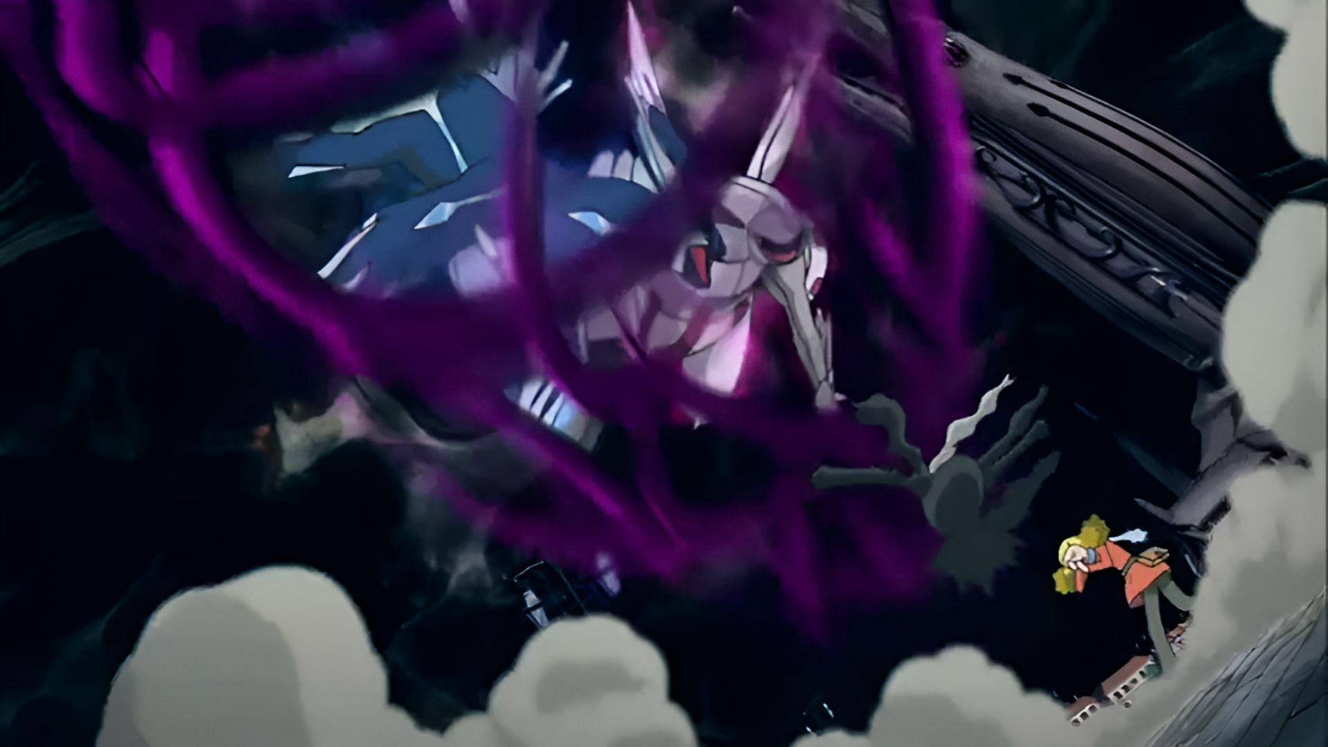 Darkrai using Dark Pulse as seen in the anime (Image via The Pokemon Company)