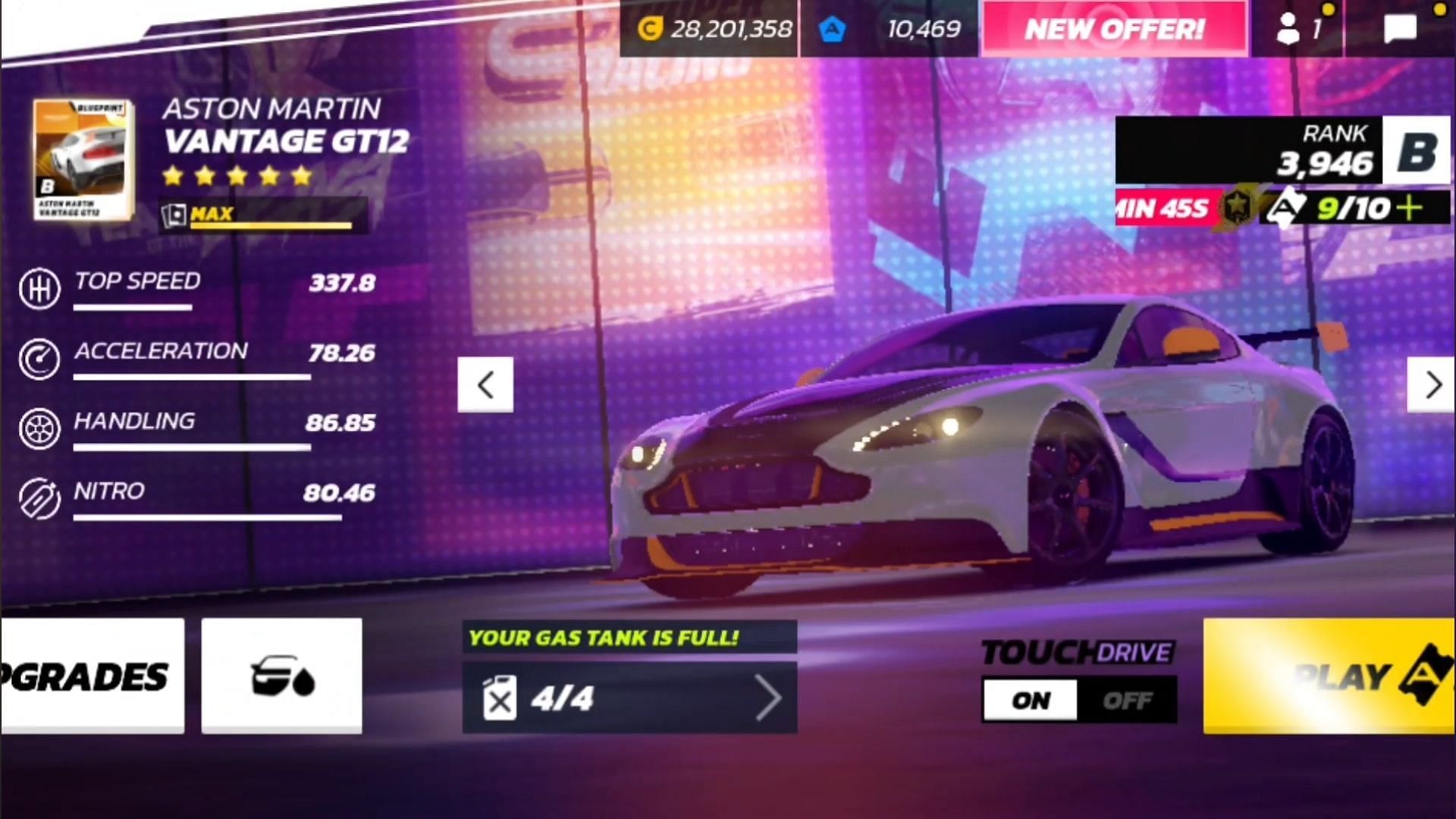 Use this Aston Martin car to complete the third task of the event (Image via Gameloft)