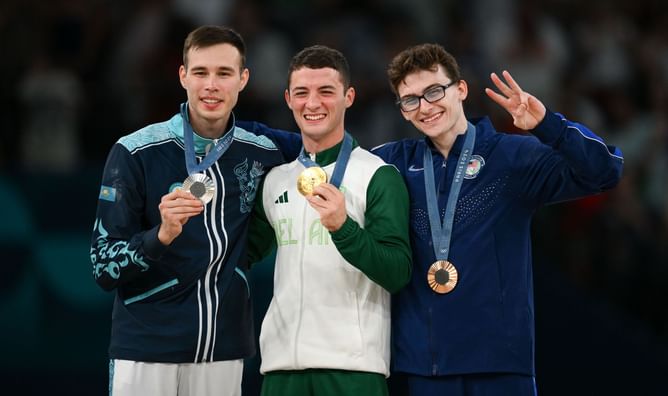 “Horse boy” - Laurie Hernandez reacts to Stephen Nederoscik after he wins historic Bronze at Paris Olympics 2024