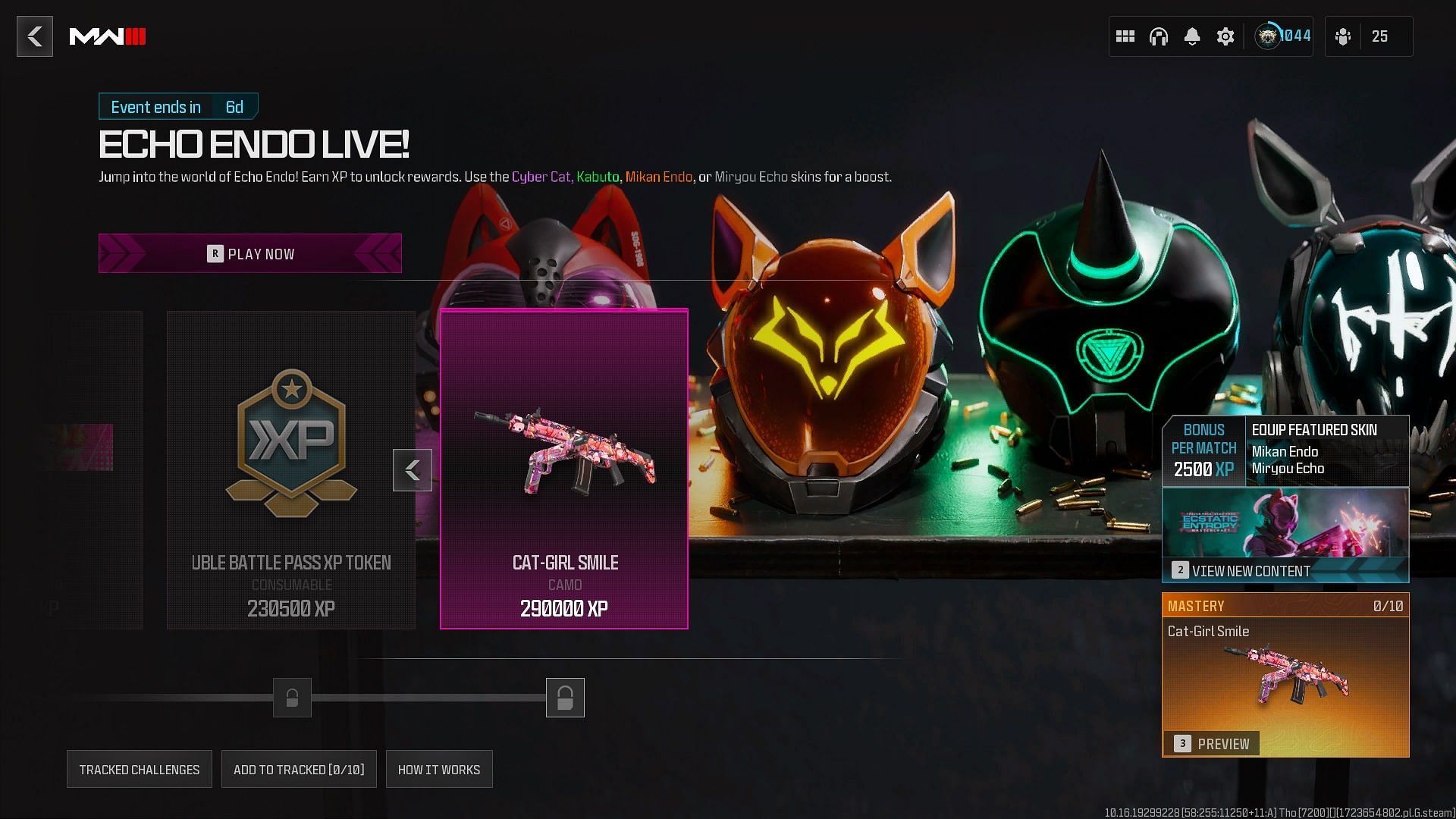 Unlock the Cat Girl Smile animated camo in MW3 and Warzone (Image via Activision)