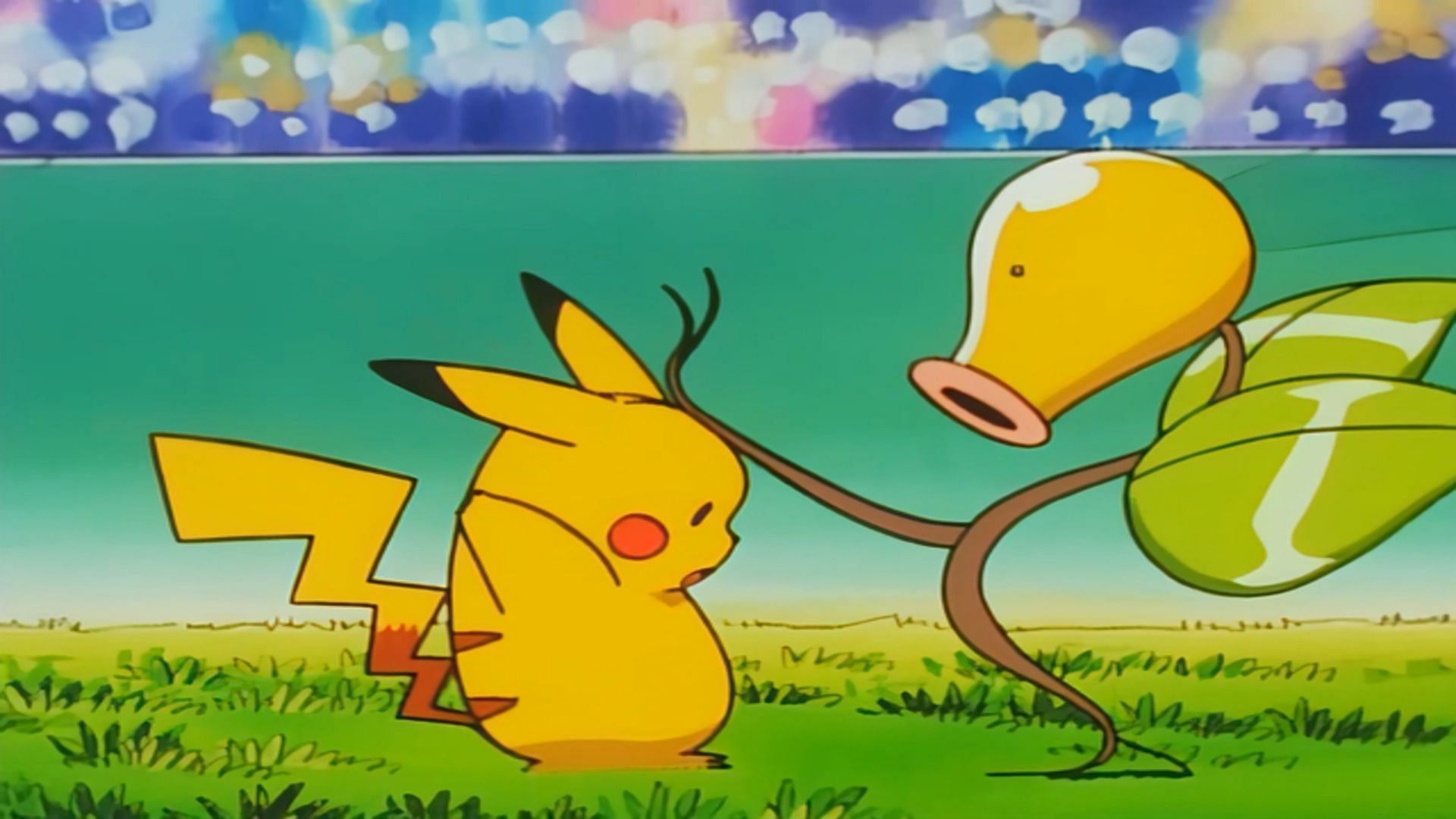 During the Kanto League, Ash was faced against a very brutal Bellsprout who he had to subdue with strategic choices (Image via The Pokemon Company)