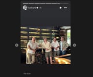 Marchand with 'the boys' (Katrina Sloane IG)