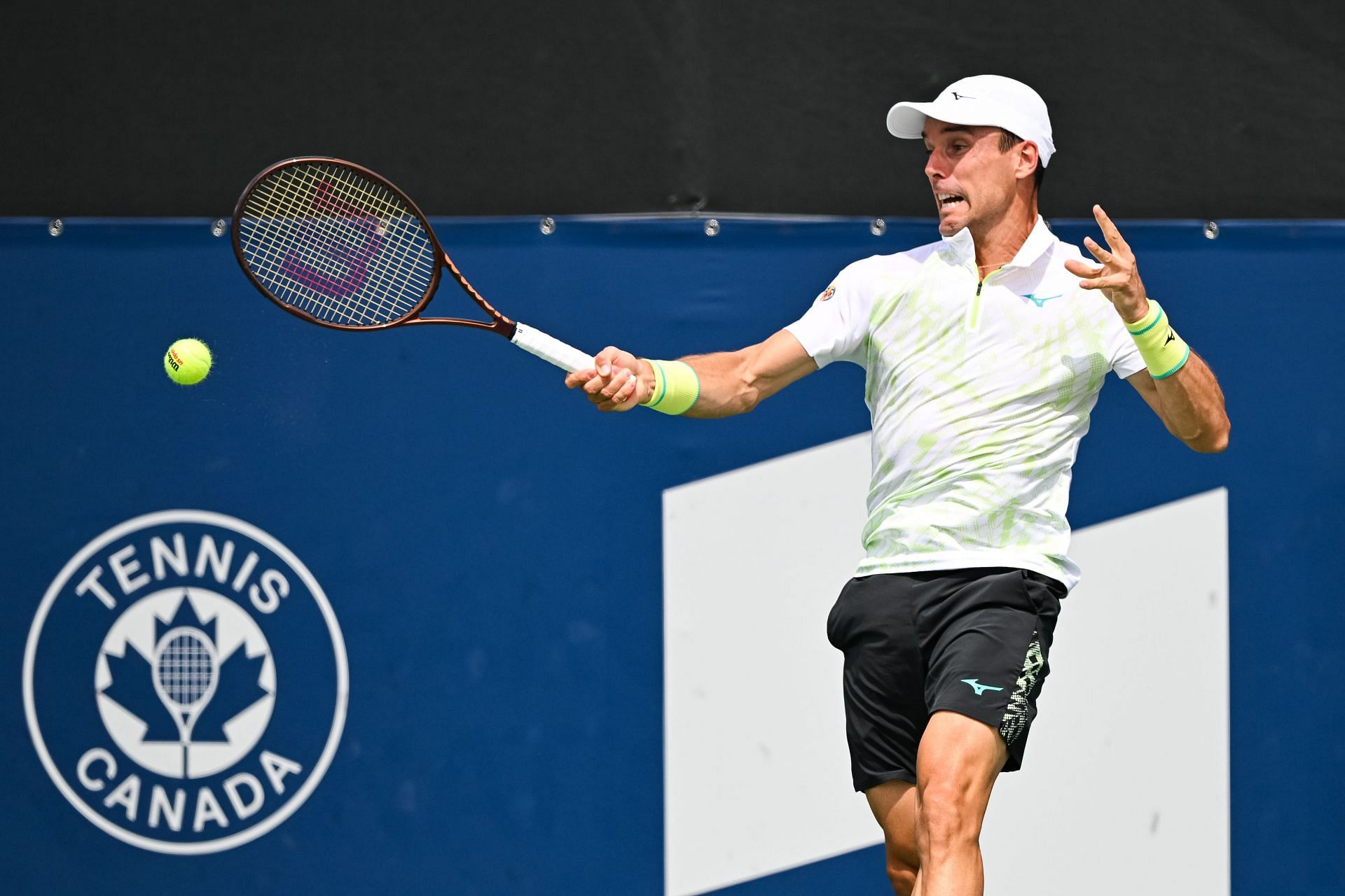 Roberto Bautista Agut in action at the National Bank Open (Picture: Getty)