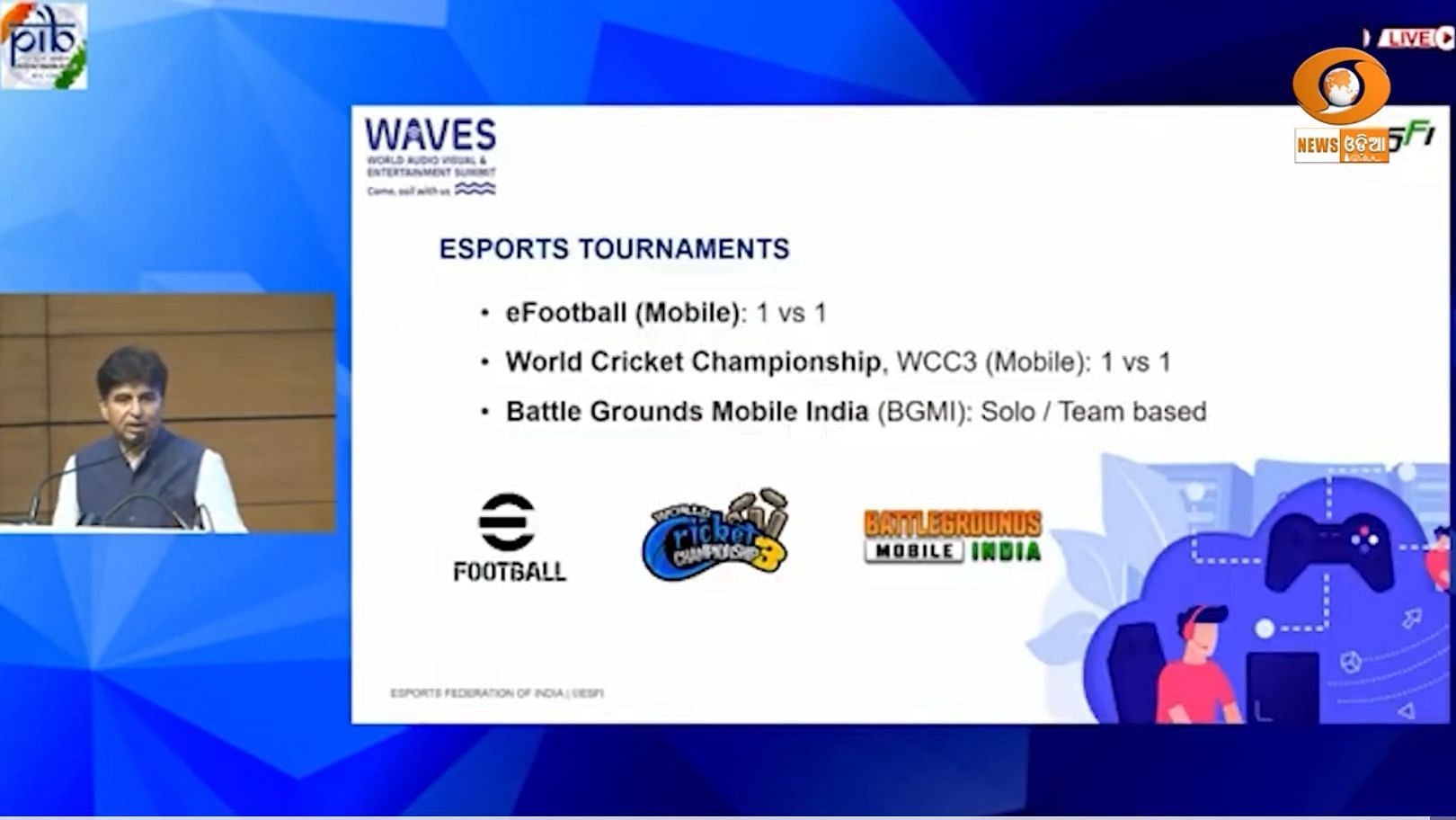 Indian Government to conduct esports tournaments (Image via YouTube/DD News Odia)