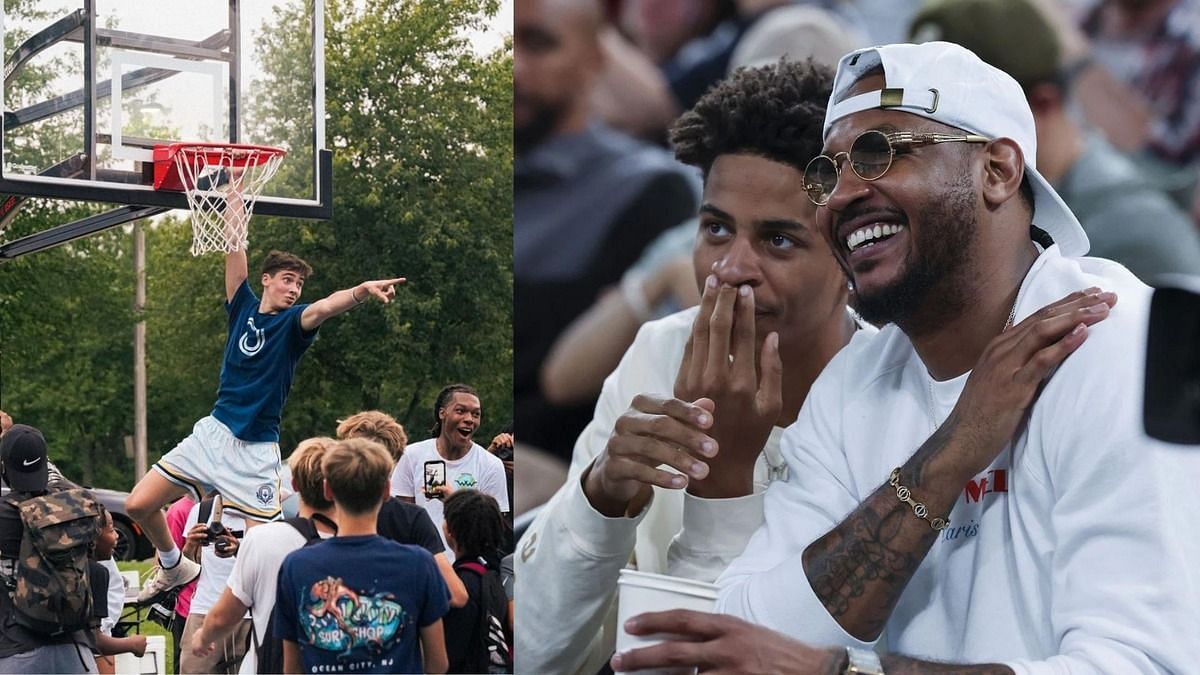 Kiyan Anthony, Carmelo Anthony, Jake West (Image credit: GETTY, Instagram/@jakewestt3)