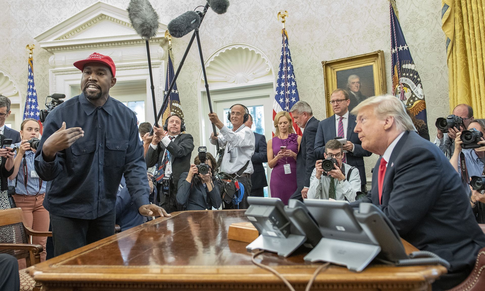 West &amp; Trump In The White House - Source: Getty