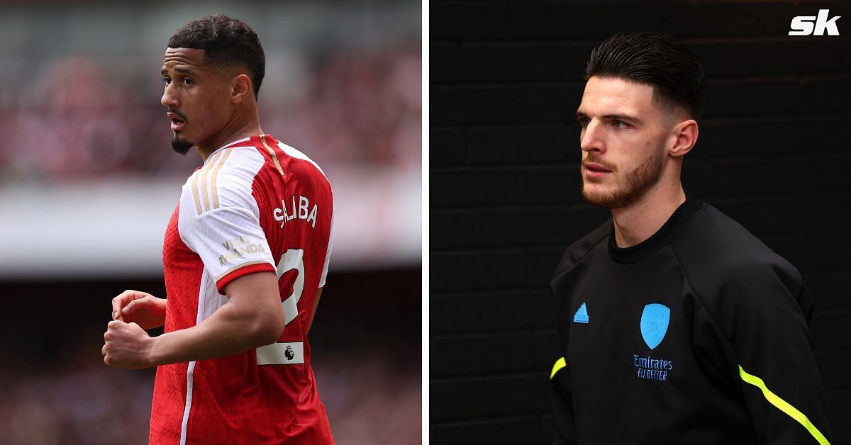 William Saliba (left) and Declan Rice