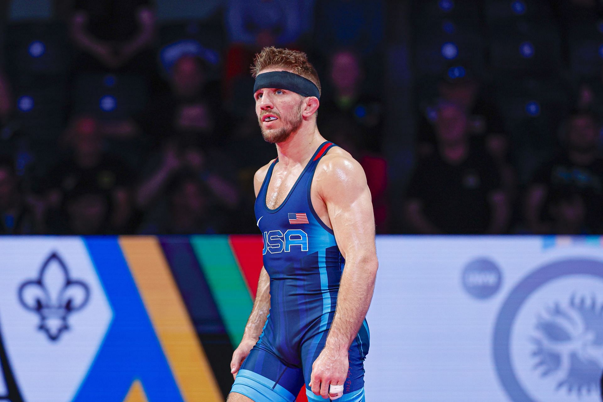 Retherford at the World Wrestling qualifiers (Image via: Getty Images)