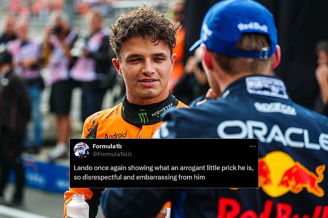 "So disrespectful and embarrassing from him": Fans react to Lando Norris reciting Max Verstappen's 'simply lovely' quote after winning the Dutch GP