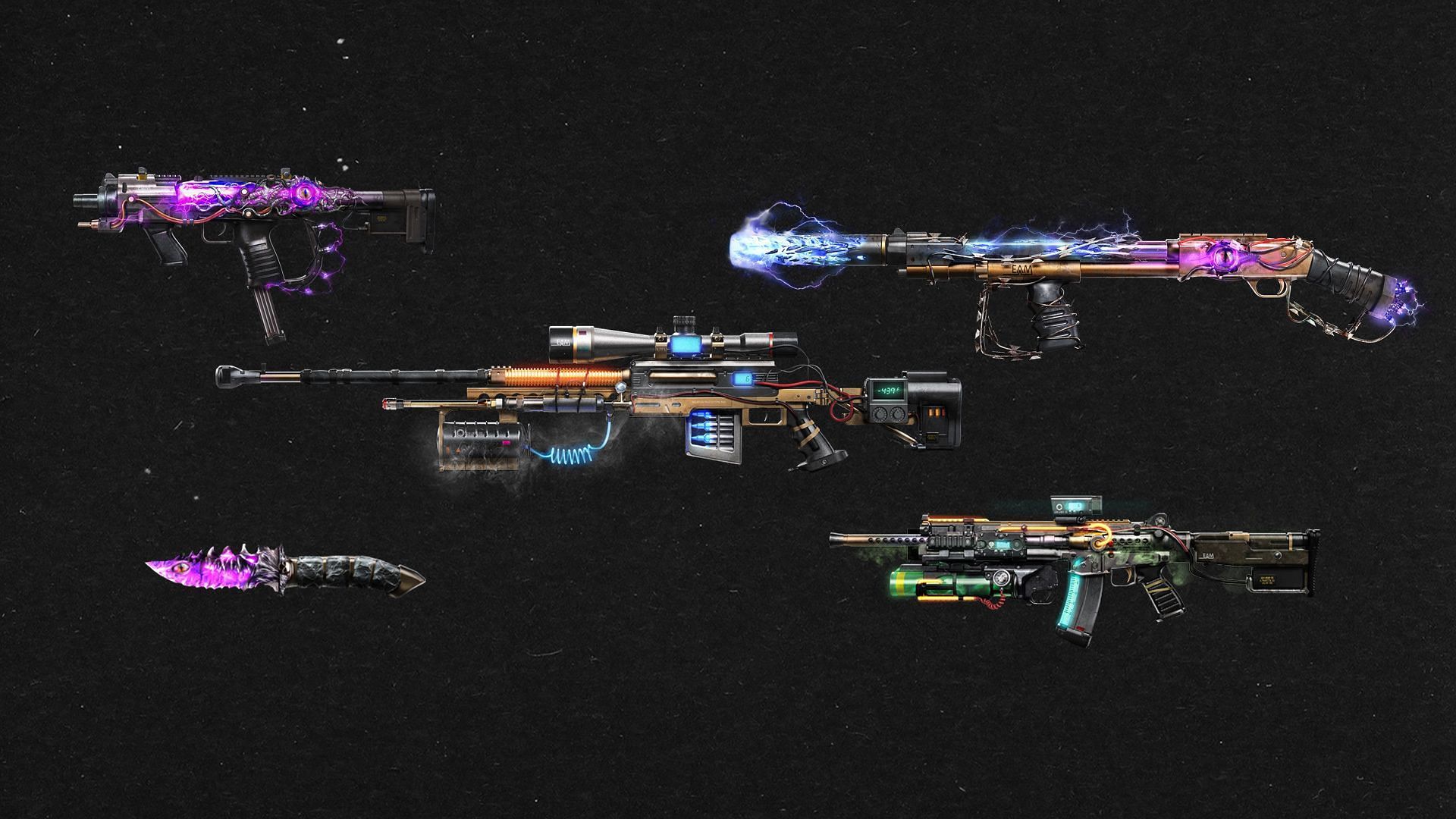 These are the five weapons confirmed to appear in Black Ops 6 Zombies (Image via Activision)