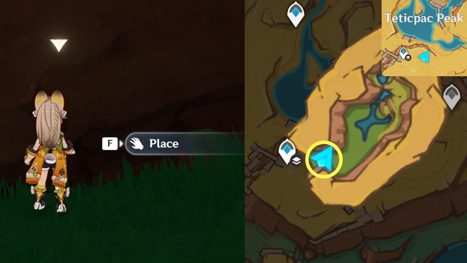 The location where you can use the collected Broken Graffiti-Marked Stones (Image via HoYoverse)