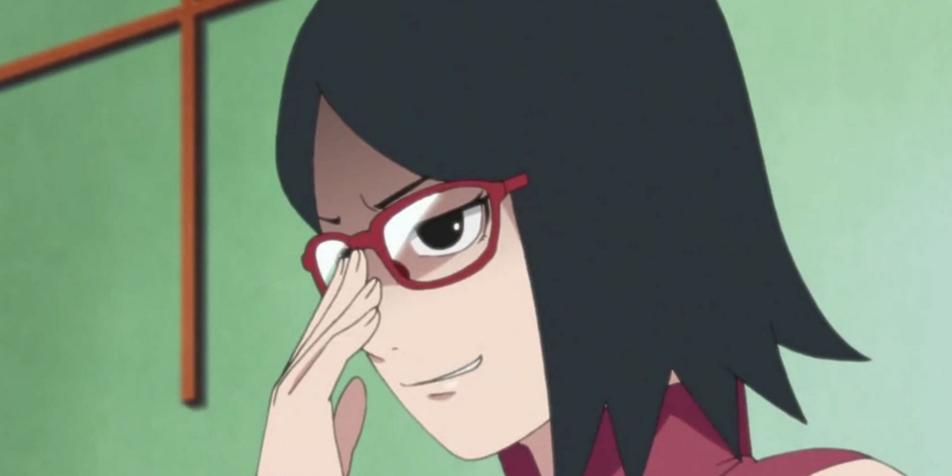 Sarada Uchiha as seen in anime (Image via Studio Pierrot)