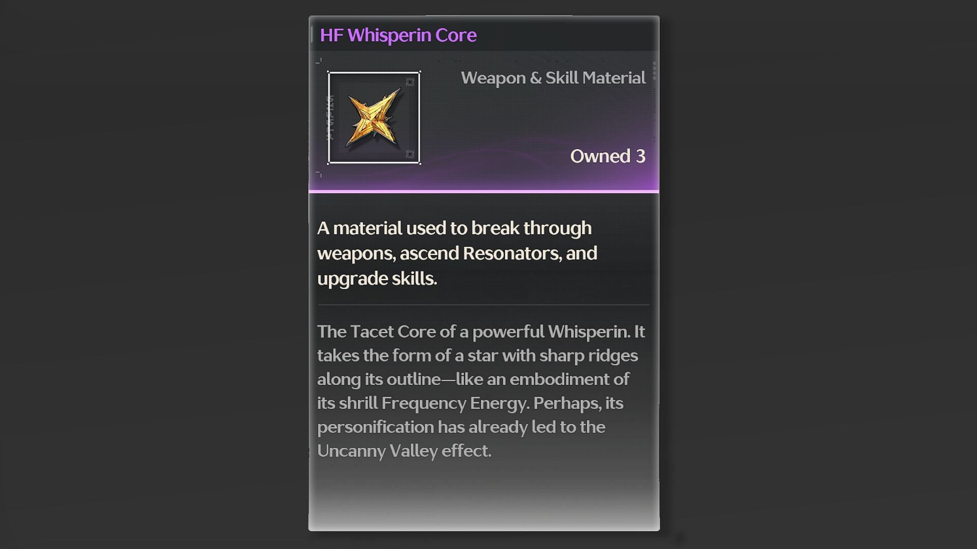 LF/HF/MF/FF Whisperin Cores can be obtained in many ways (Image via Kuro Games)