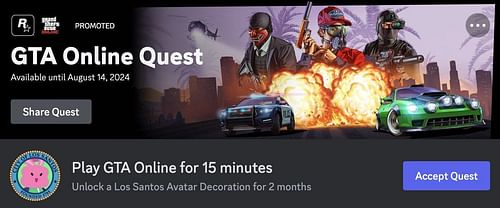 A screenshot of the ongoing Grand Theft Auto Online Quest on Discord (Image via Discord)