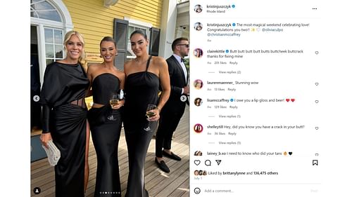 Kristin Juszczyk thanks Olivia Culpo and Christian McCaffrey for magical wedding weekend [Image credit: @kristinjuszczyk IG]