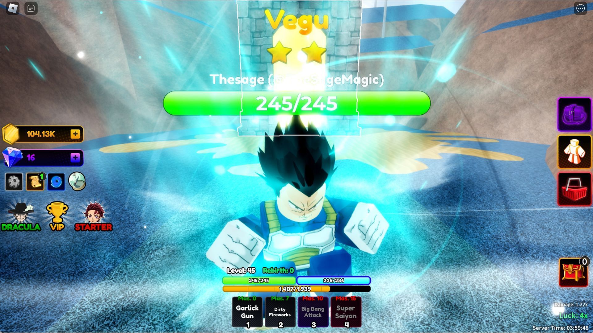 Start getting stronger (Image via Roblox)