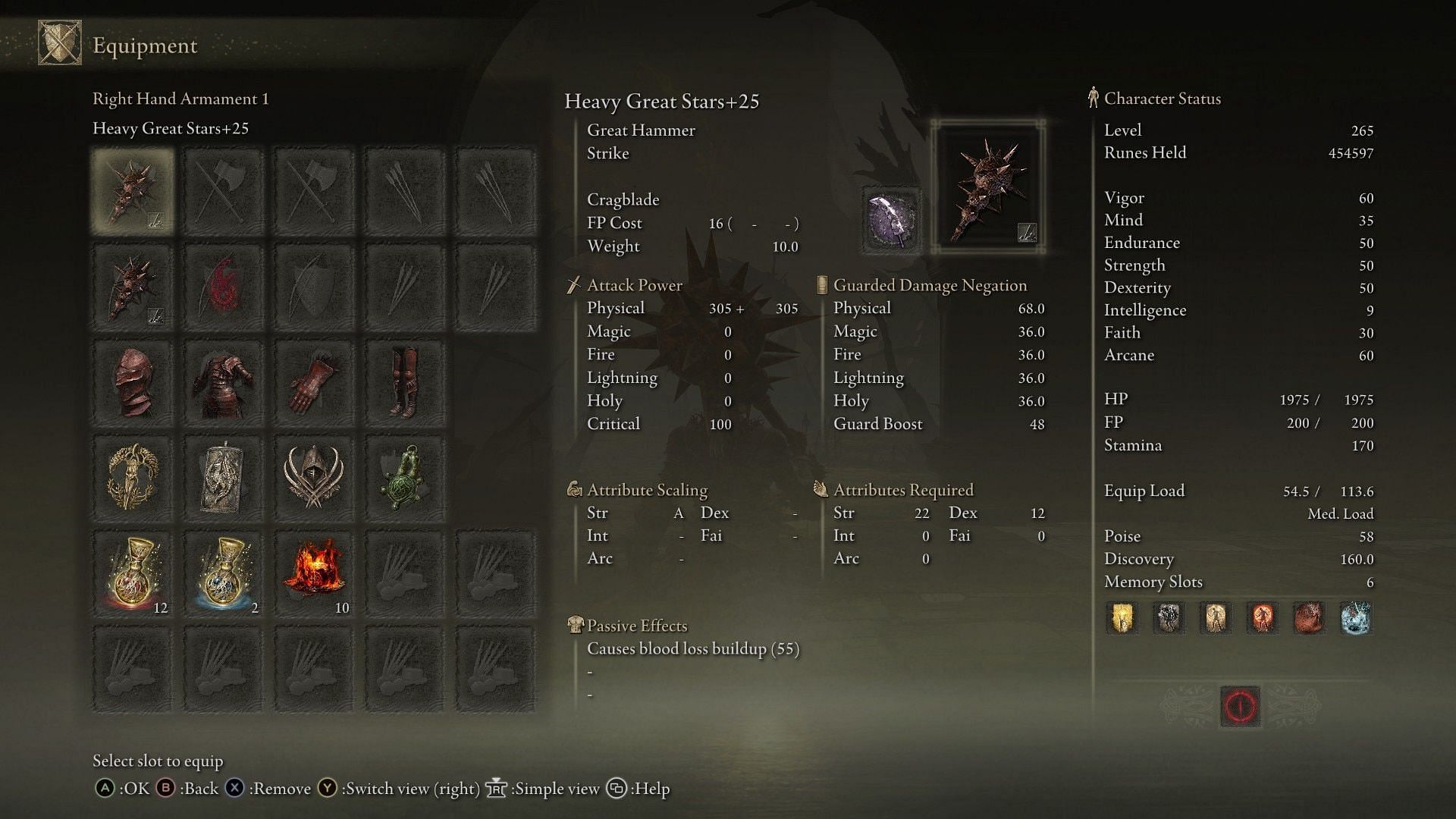 Recommended build for the Putrescent Knight in Elden Ring Shadow of the Erdtree (Image via FromSoftware)