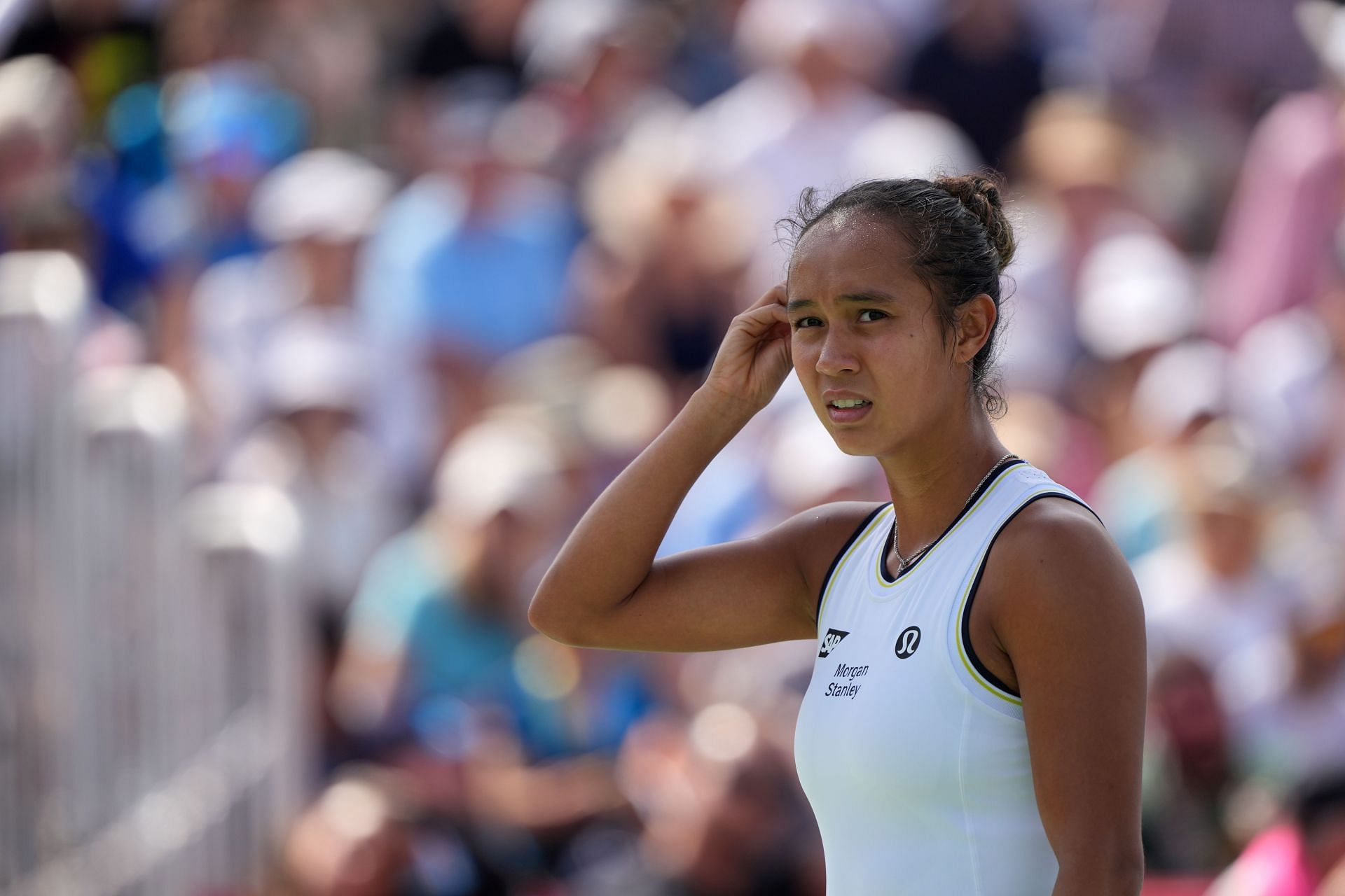 Leylah Fernandez at the Canadian Open 2024. (Photo: Getty)