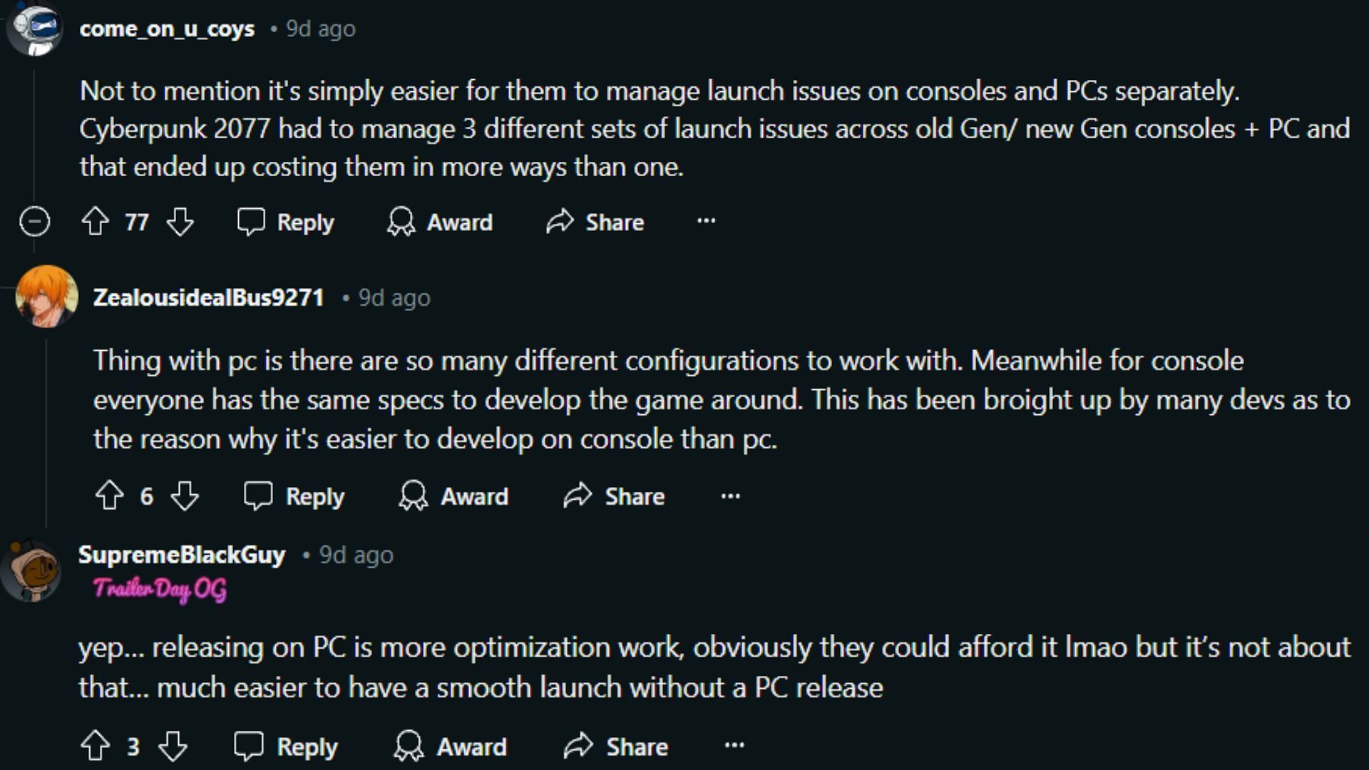 On the bright side, the PC release might have a smooth launch (Image via Reddit)