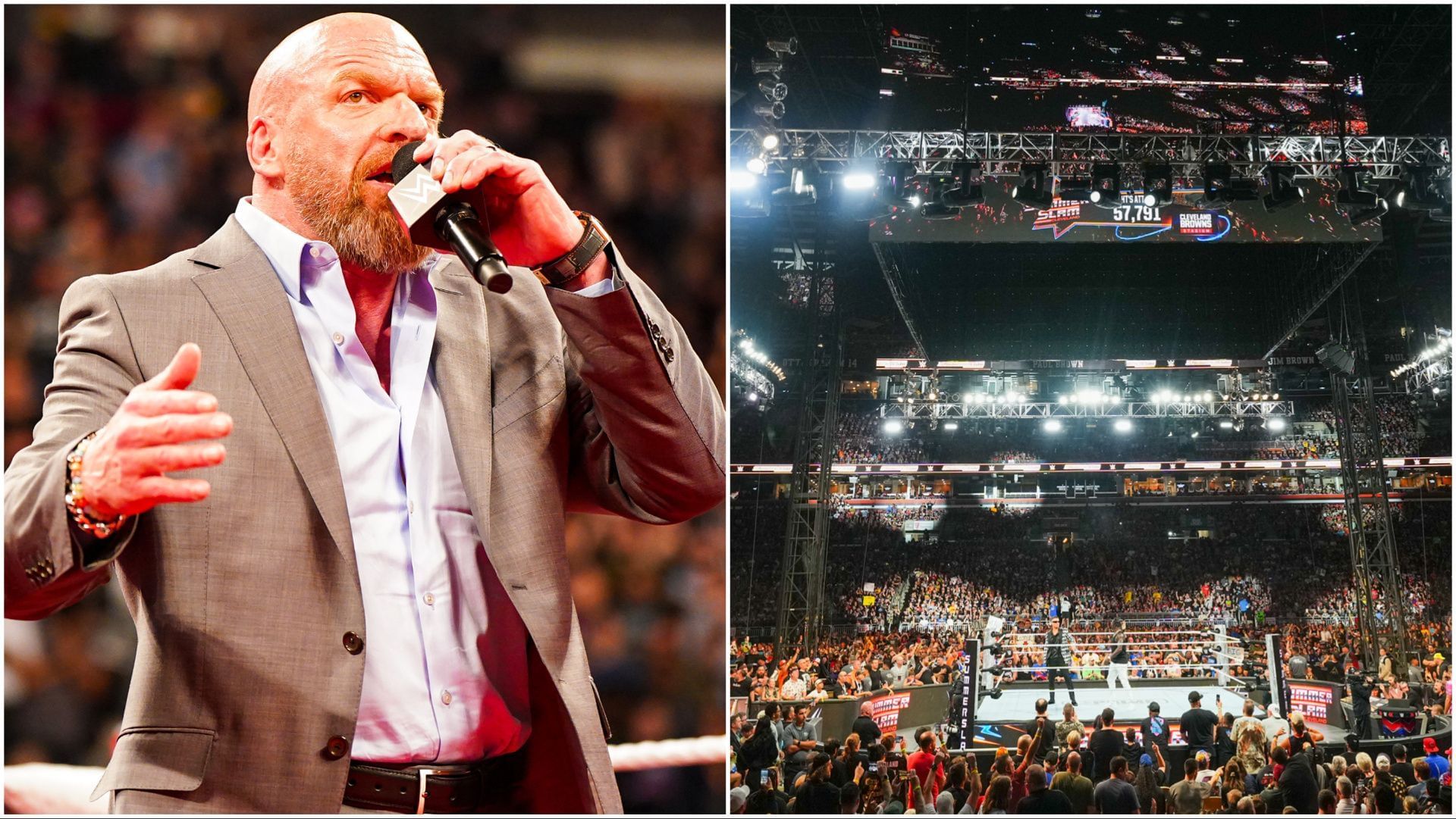 WWE CCO Triple H speaks to fans, the WWE Universe packs stadium for SummerSlam