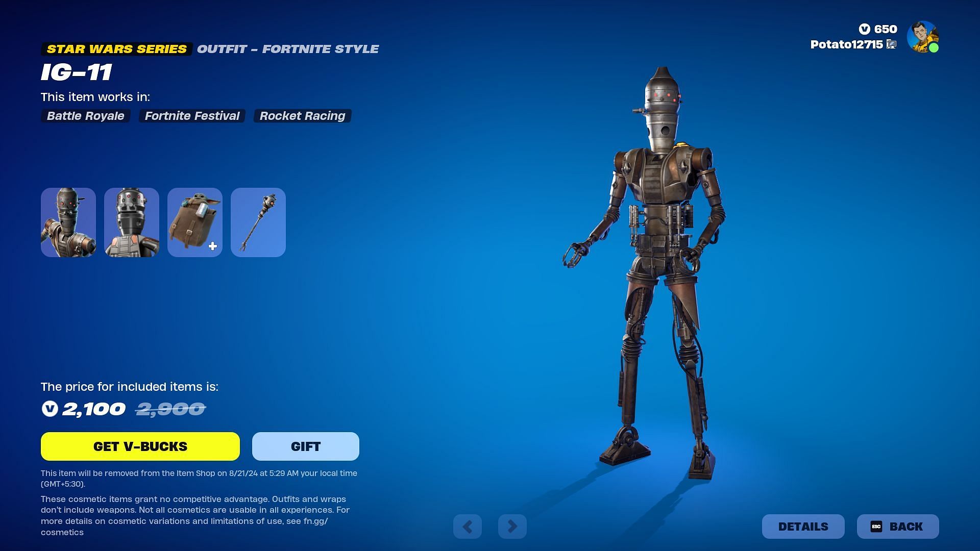 How to get the IG-11 skin in Fortnite