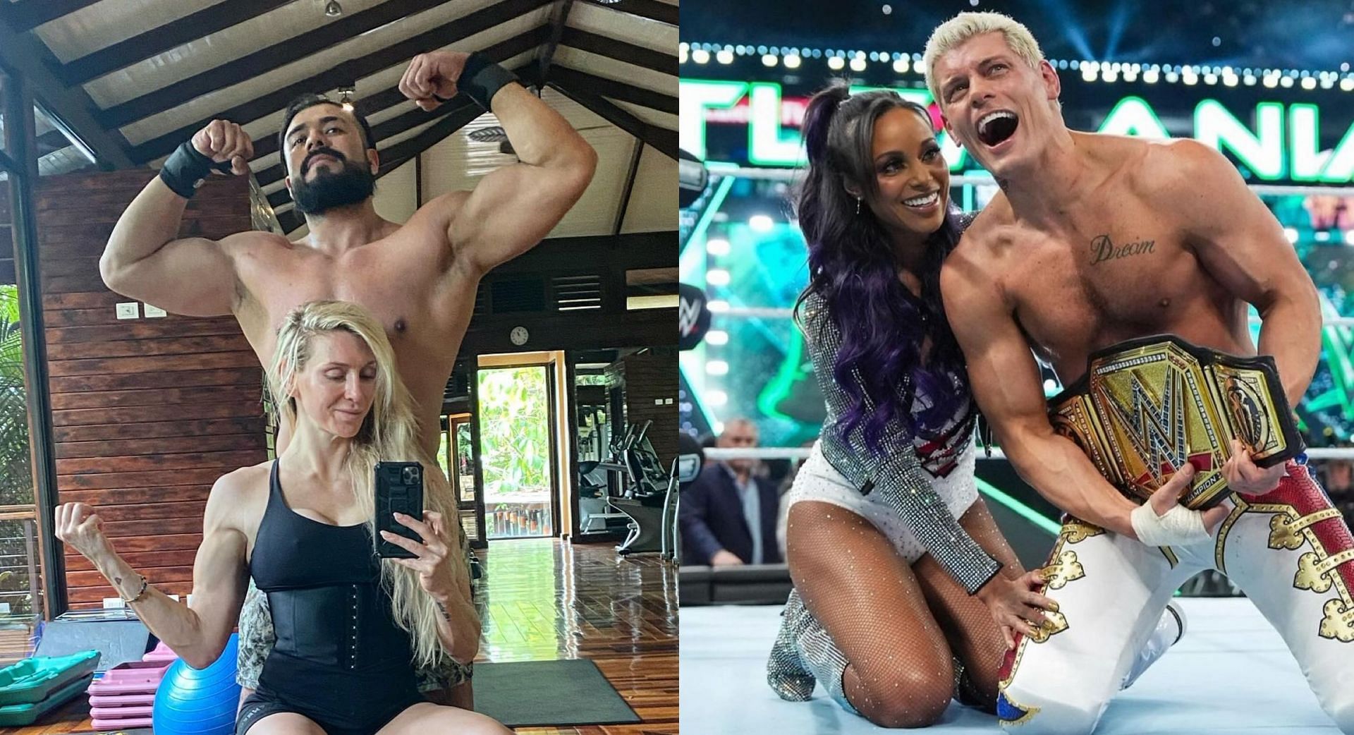 WWE के कुछ चैंपियन हैं, जिनकी पत्नी भी रेसलर हैं (Photo: Andrade Instagram &amp; Brandi Rhodes Instagram)
