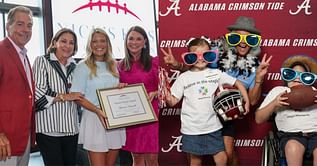 IN PHOTOS: Nick Saban & Mrs. Terry receive massive $625,000 donation for kids foundation at annual giveaway luncheon in Alabama